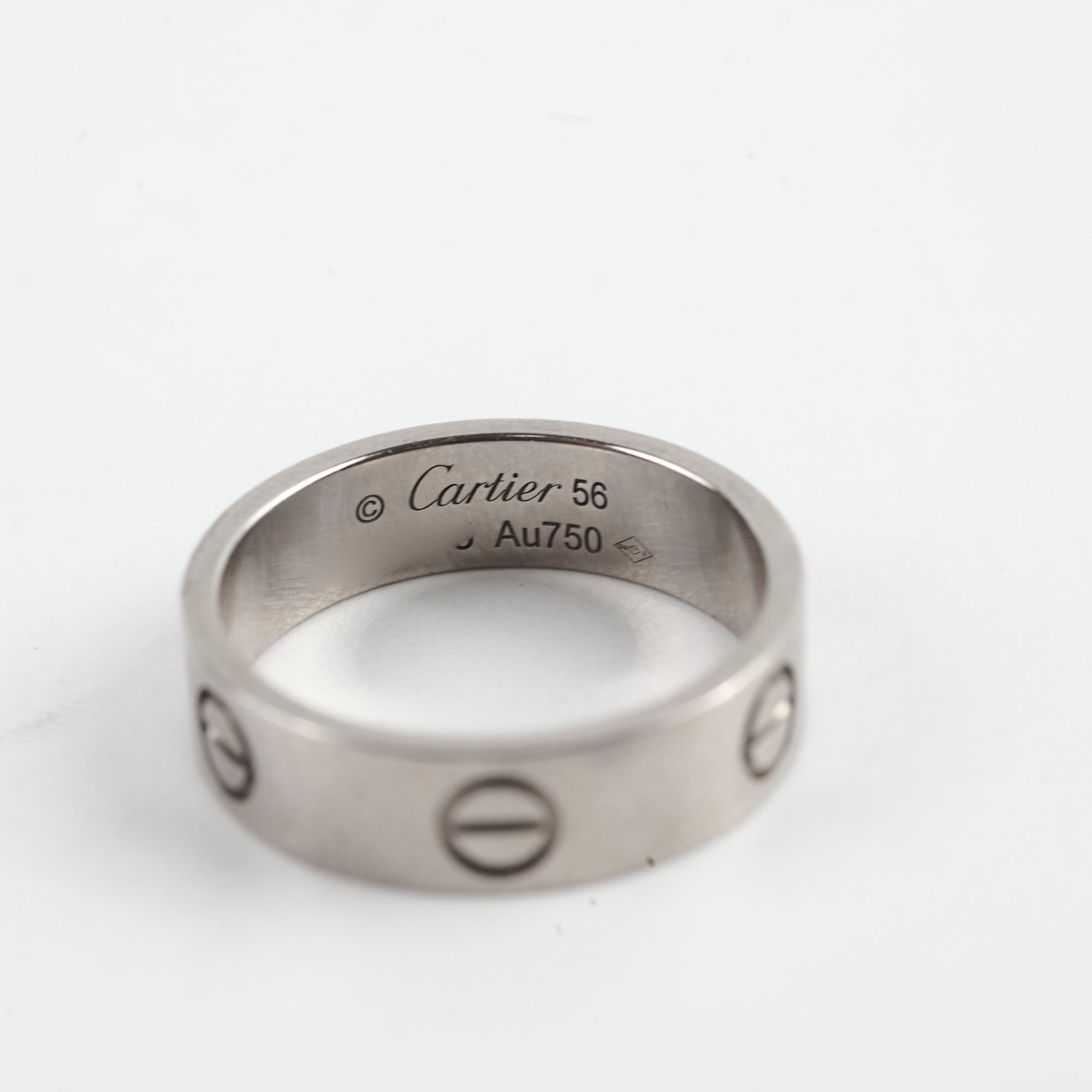 Cartier Love Ring 18K White Gold Size 56 - Luxury Wedding Band for Women, Anniversary Gift for Her, Perfect for Engagement & Romantic Occasions