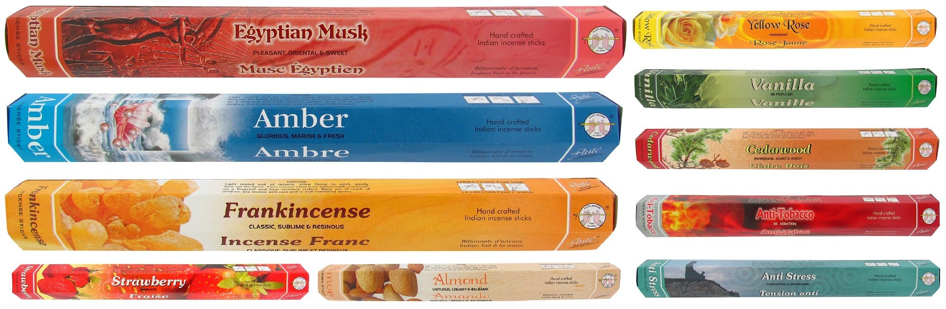 Premium Flute Cannabis Incense Sticks - 120 Sticks (20/Pack, 6 Packs/Box) | Natural Aromatic Herbal Relaxation | Perfect for Meditation, Yoga & Stress Relief