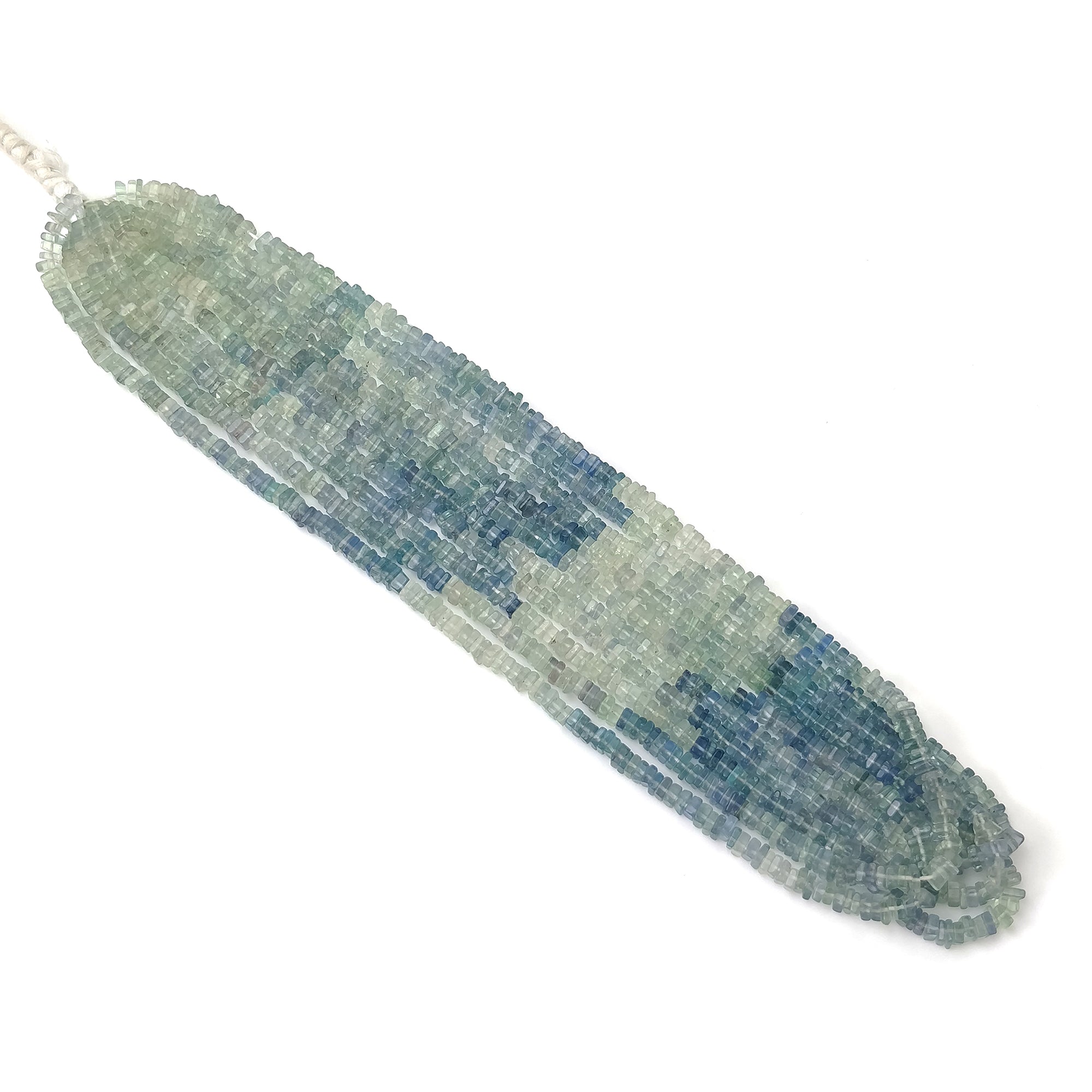 Natural Green Fluorite Gemstone Loose Beads - Untreated Square Heishe Statement Beads (16 Pieces) for Jewelry Making, DIY Crafts, and Healing Crystal Bracelets