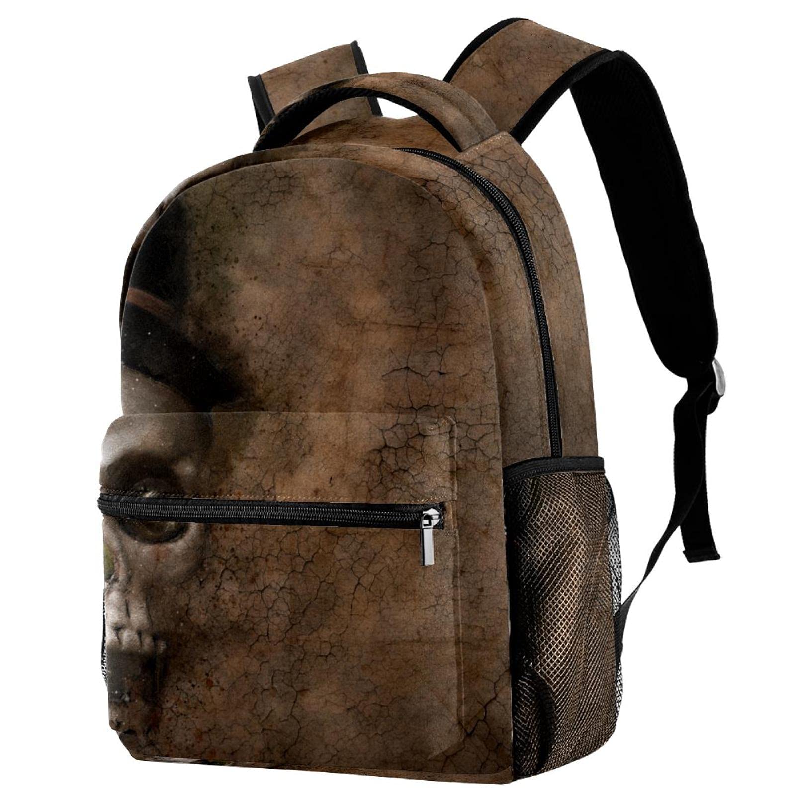 Stylish Skull Print Women's Backpack - High Capacity Casual Daypack for School, Travel & Outdoor Adventures | Durable Bookbag with Comfortable Shoulder Straps