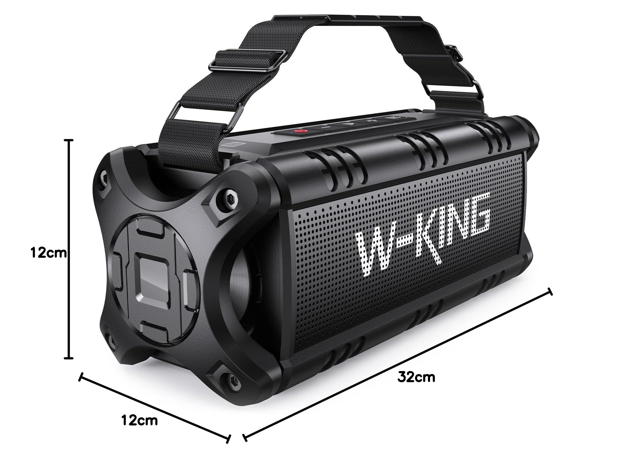W-KING 90W Bluetooth Speaker with Deep Bass, IPX6 Waterproof, 40H Playtime - Wireless Portable Speaker for Home, Party, Camping, Beach & Outdoor Adventures | Bluetooth 5.0, Stereo Pairing, TF Card & NFC Support