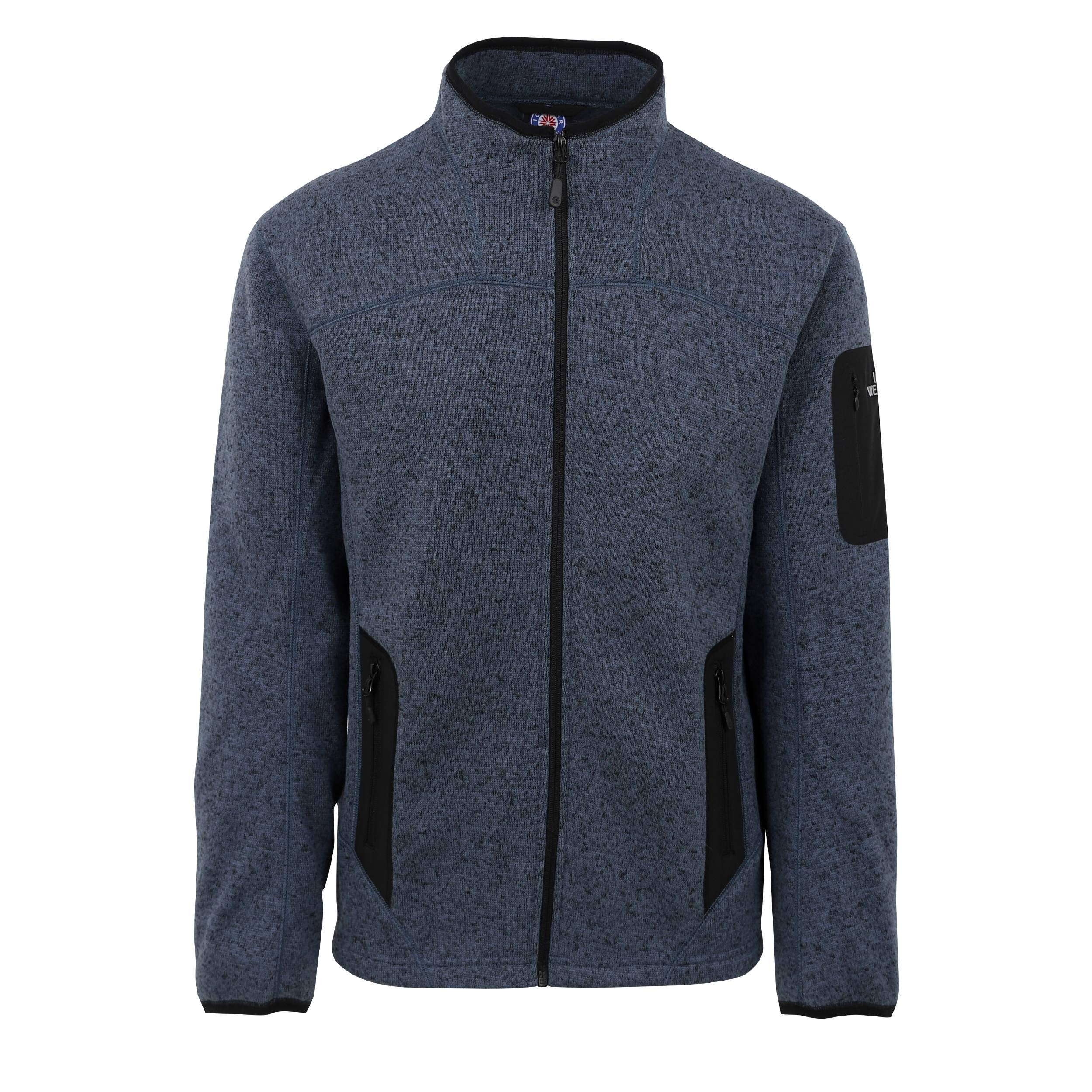 ICEWEAR Lucas Fleece Jacket for Men - 100% Polyester High Collar Pullover Sweater - Winter Warm Fleece Lined Hoodie for Outdoor Activities, Hiking & Casual Wear