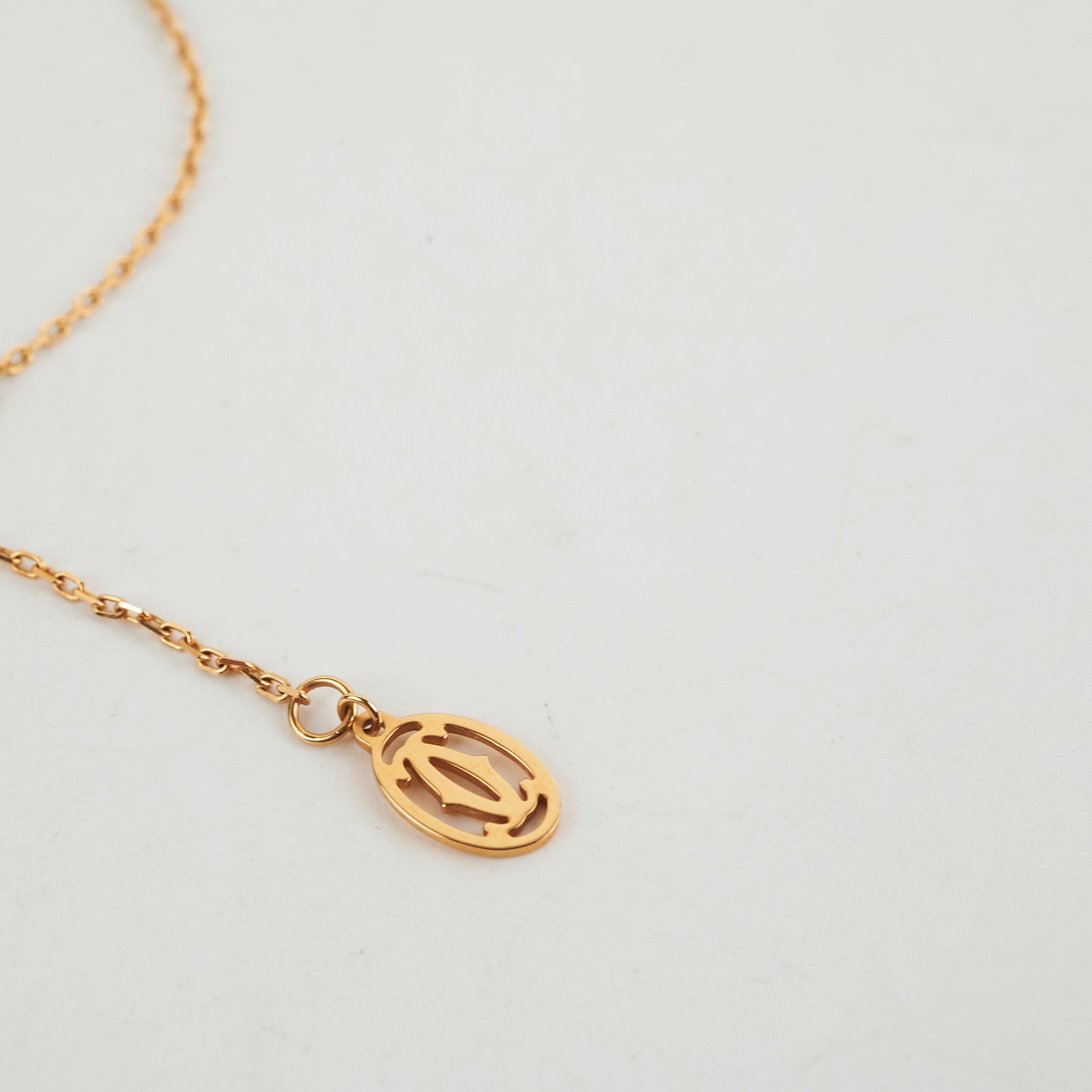 Cartier 18K Yellow Gold Small Diamond Pendant Necklace for Women - Perfect for Weddings, Anniversaries & Special Occasions