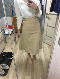Elegant A-Line Pleated Knee-Length Suede Skirt with Vintage Plaid Long Sleeve - Perfect for Fall Fashion, Office Wear & Casual Outfits