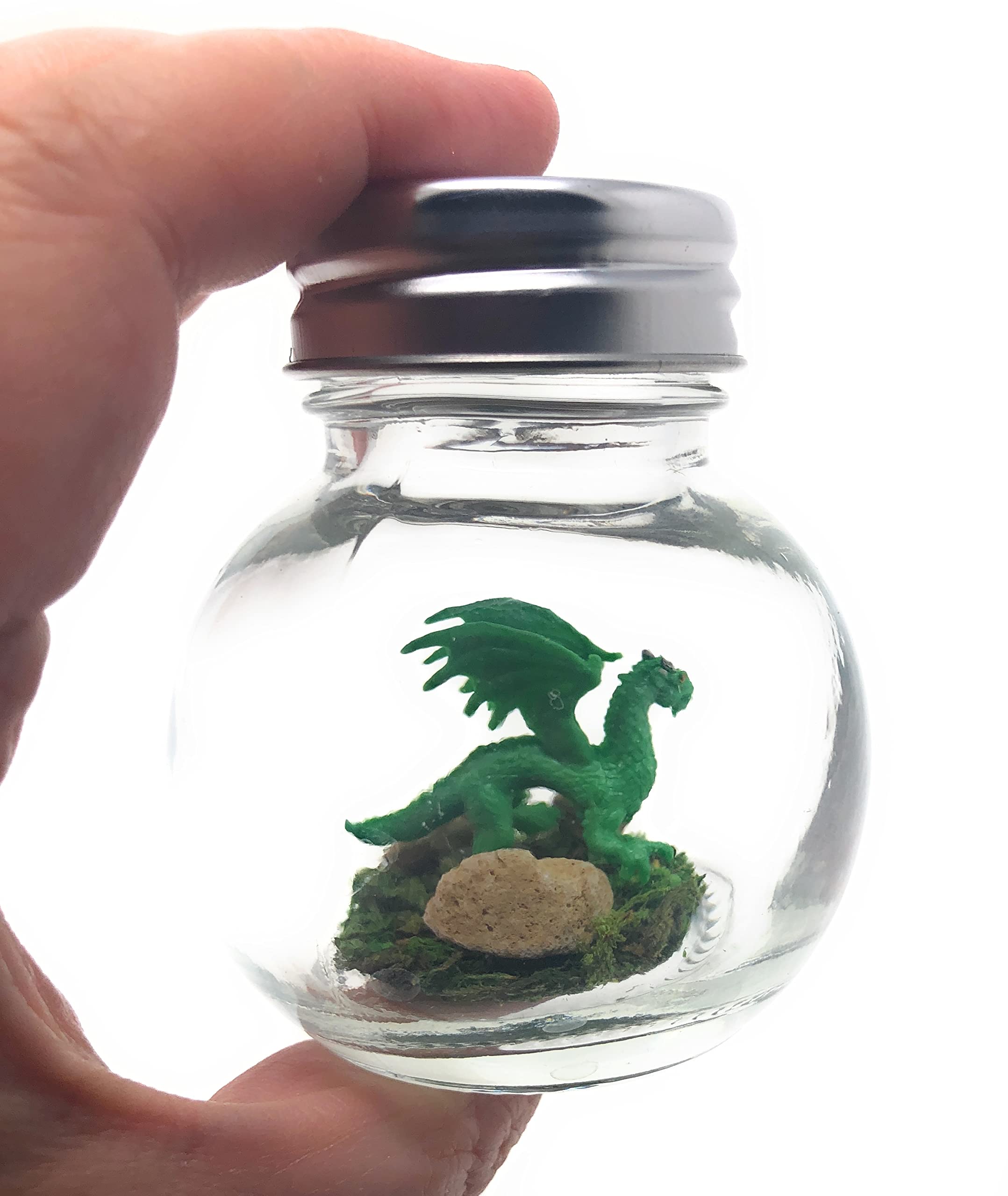 Mini Pet Dragon Green with Adoption Certificate - Cute Novelty Desk Toy for Office & Home Decor, Fun Stocking Stuffer Gift for Kids & Adults - Perfect for Stress Relief, Collectors & Fantasy Lovers