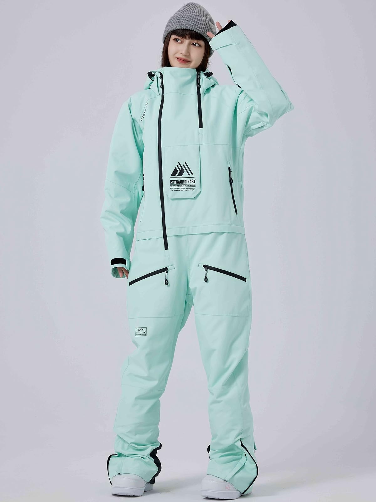 WOWULOVELY Women's One-Piece Ski Suit - Waterproof & Windproof Snow Jumpsuit for Winter Sports | Perfect for Skiing, Snowboarding & Cold Weather Outdoor Activities