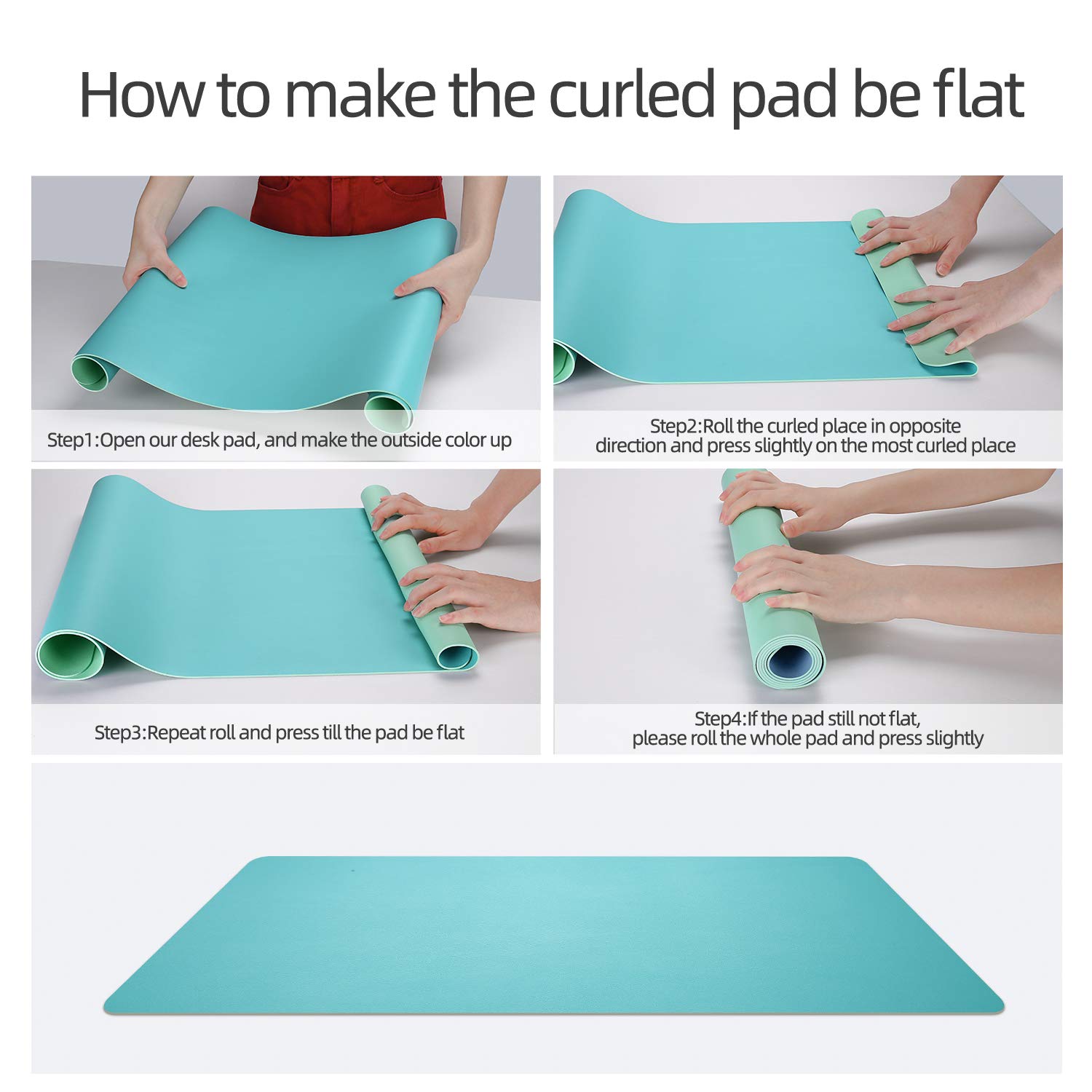 YSAGi Large Leather Desk Mat - Waterproof Dual-Sided Mouse Pad for Keyboard & Mouse (35.4
