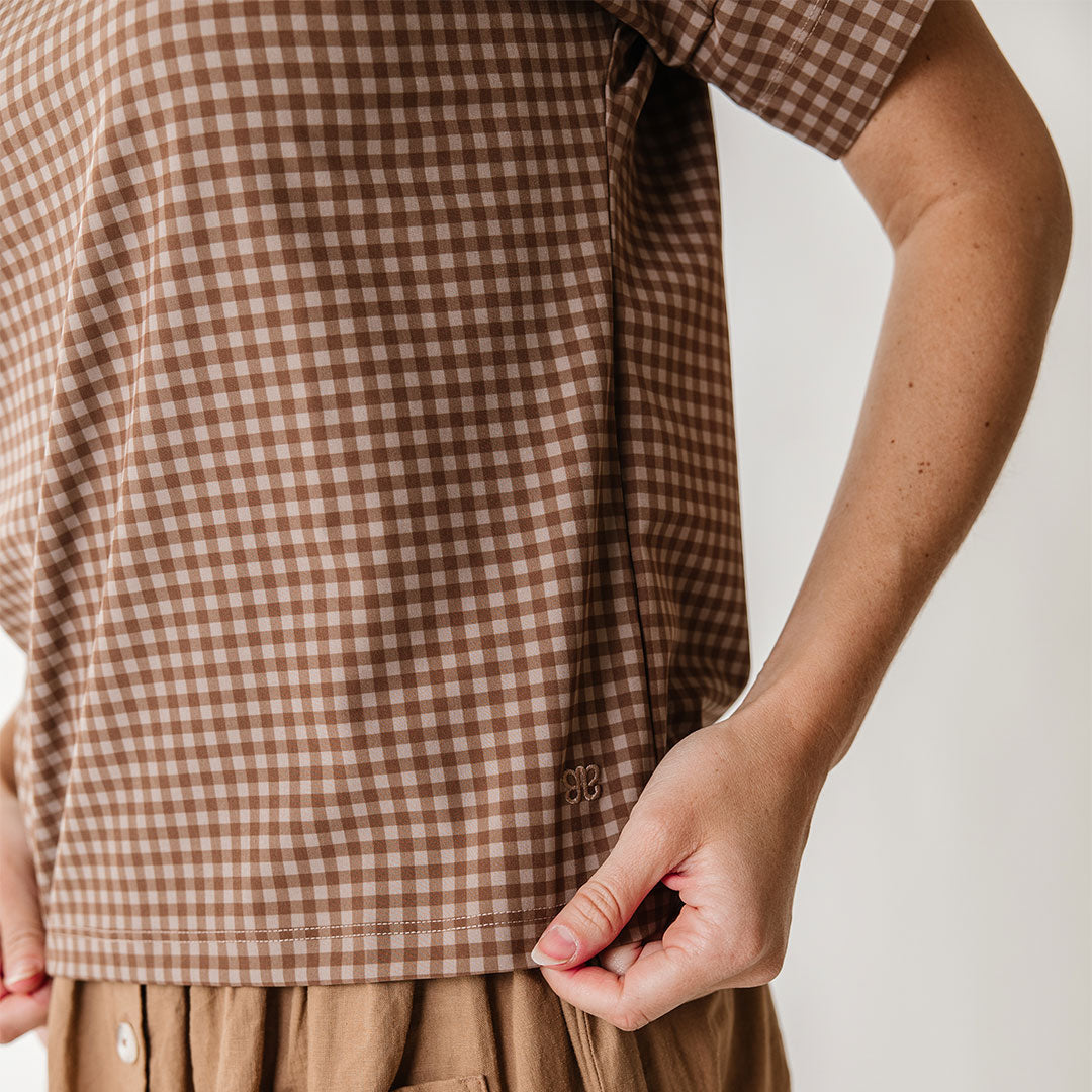 Boss Tee - Premium Cinnamon Check Plaid Shirt for Men | Stylish Casual Wear for Office, Outings & Everyday Fashion