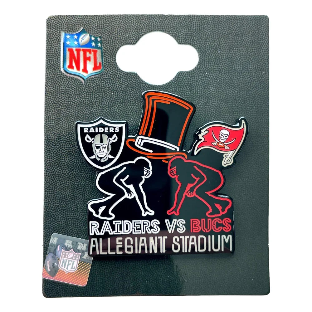 Las Vegas Raiders vs. Tampa Bay Buccaneers 2020 Inaugural Season Limited Edition Game Day Collectible Pin - Perfect for NFL Fans, Sports Memorabilia Collectors, and Raiders Supporters