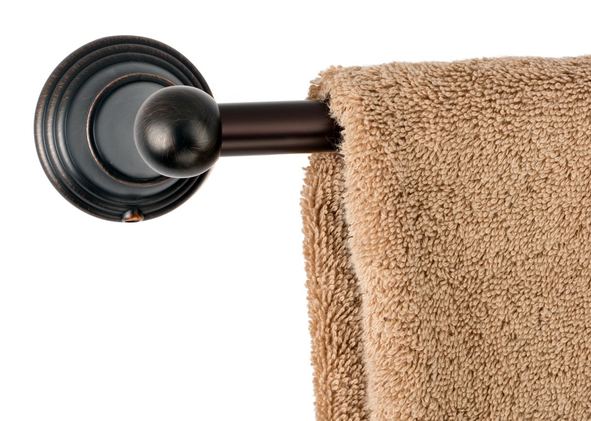 Dynasty Hardware Muirfield 18 Inch Towel Bar in Oil Rubbed Bronze - Bathroom Towel Rack for Modern Homes, Spa & Hotel Decor