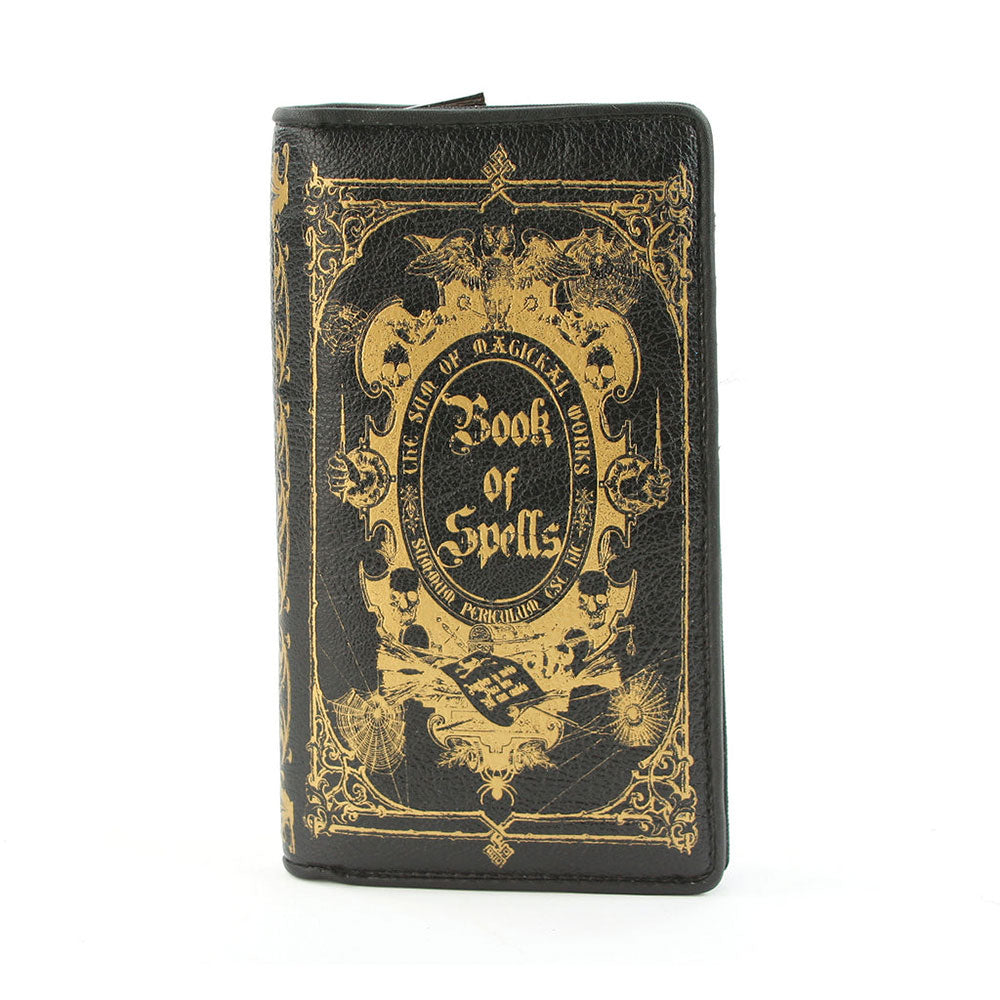 Book of Spells Wallet Wristlet - Gothic Witchy Clutch Purse for Women | Perfect for Cosplay, Renaissance Fairs & Witchy Aesthetic Outfits
