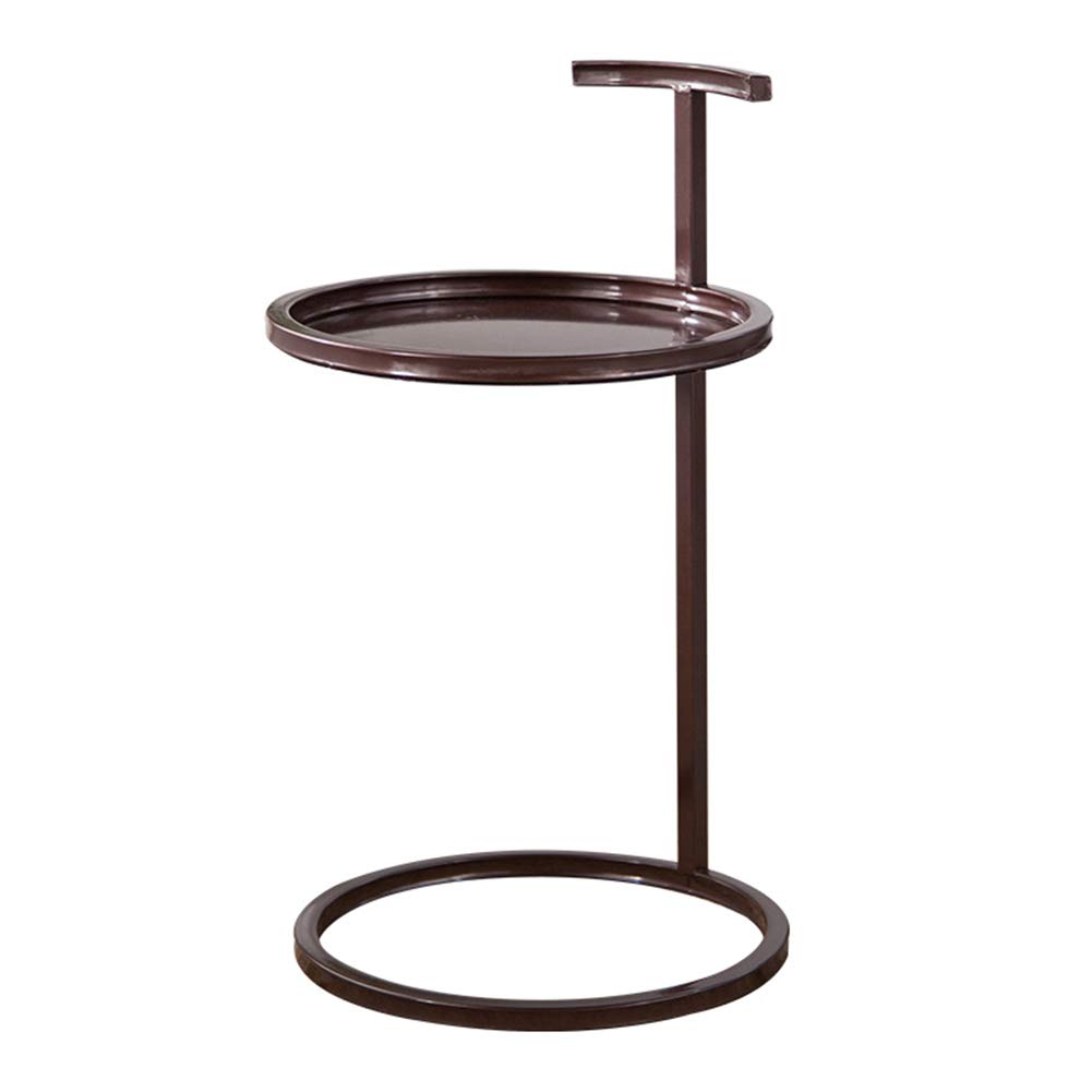 Modern Casual Small Coffee Table - Rustproof & Waterproof Wrought Iron End Table for Living Room, Bedroom, Office | Nightstand, Sofa Side Table, Portable Workstation & Mini Wine Rack - Perfect for Home Decor, Small Space & Apartment Living
