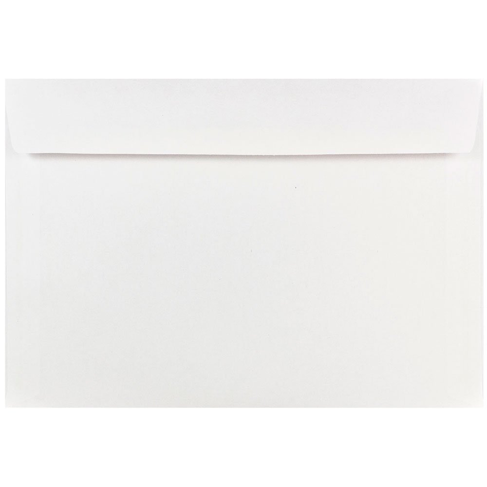 JAM PAPER 7 x 10 Inch White Booklet Commercial Envelopes - Bulk Pack of 500 - Perfect for Business Mailings, Invoices & Office Correspondence