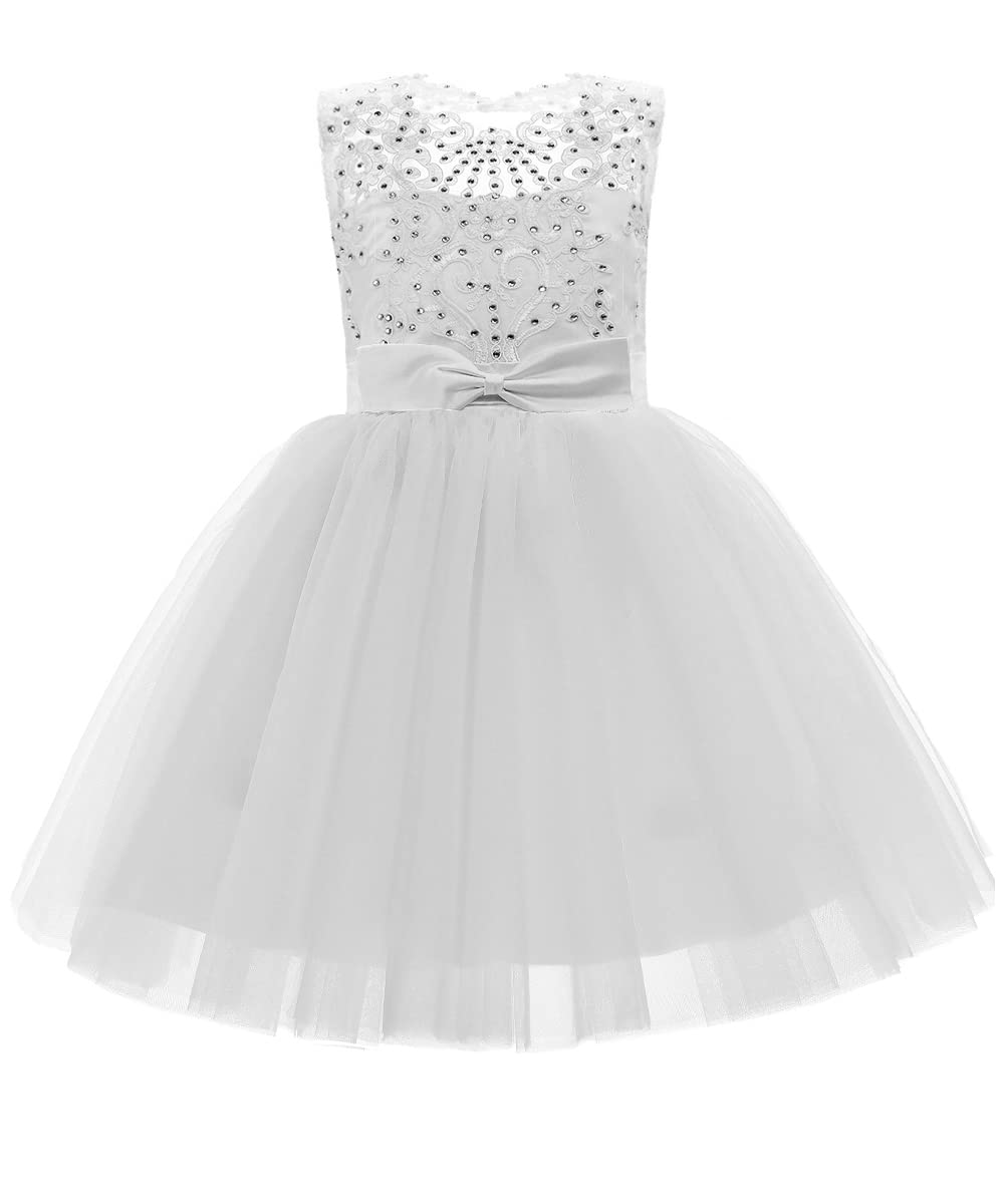 Princess Lilac Long Girls Pageant Dresses - Kids Prom Puffy Tulle Ball Gown for Birthday Party, Wedding, Dance Recital & Special Occasions