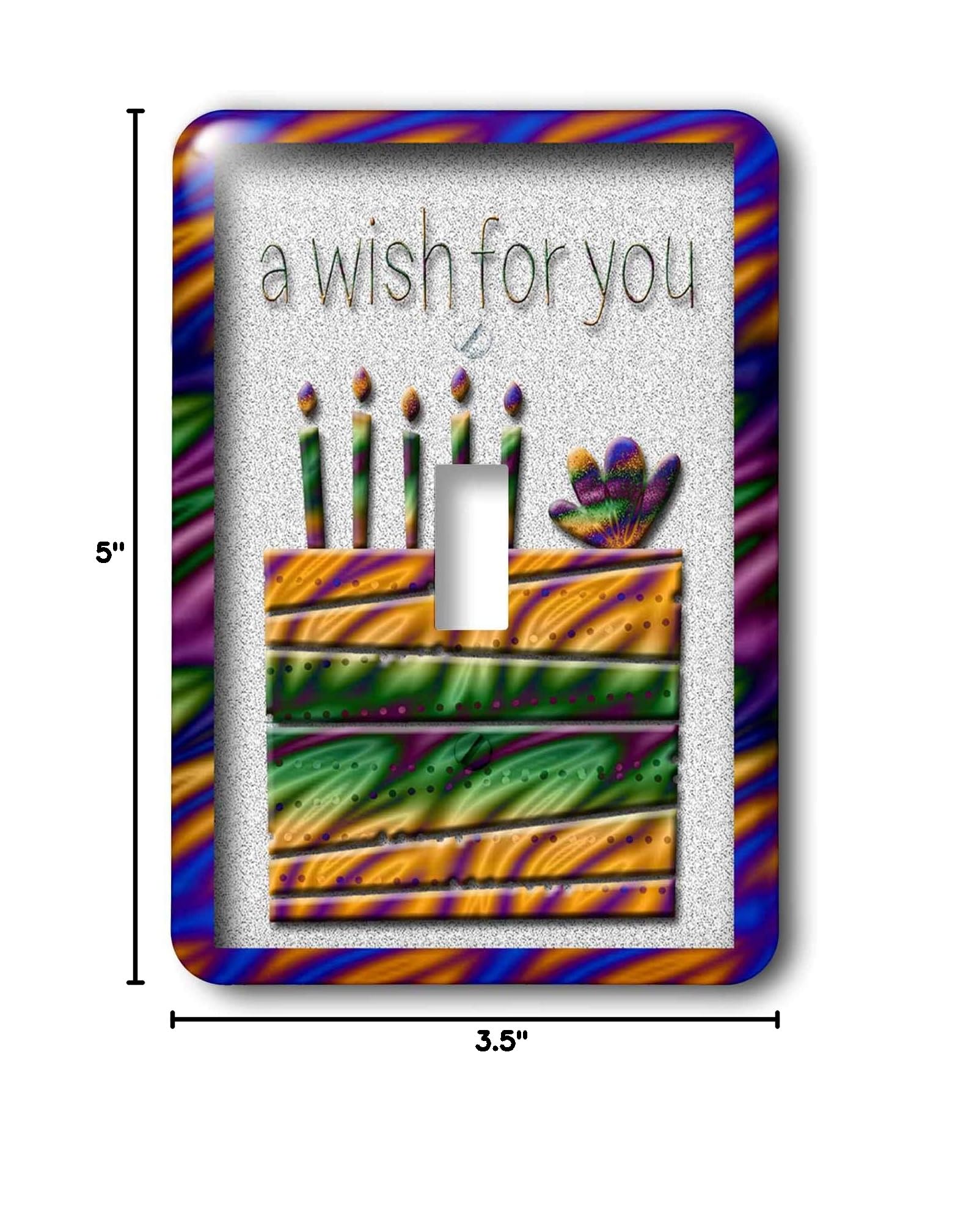 3D Rose Cake with Candles Toggle Switch - Birthday Decoration for Home, Office & Gifts | Perfect for DIY Crafts, Party Decor & Electrical Projects