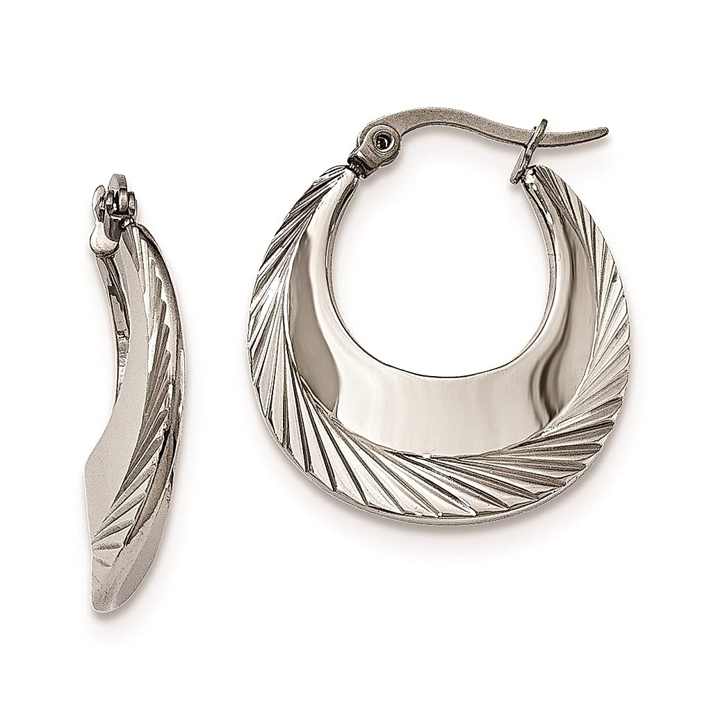 Stainless Steel Hoop Earrings for Women - Trendy Fashion Jewelry Gift Set - Perfect for Birthday, Anniversary & Everyday Wear