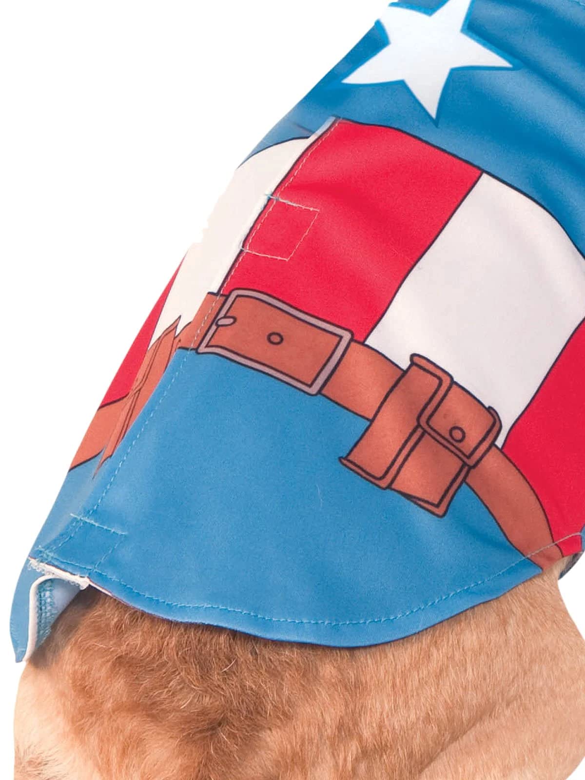 Marvel Universe Captain America Pet Costume for Small Dogs - Superhero Halloween & Cosplay Outfit for Pets