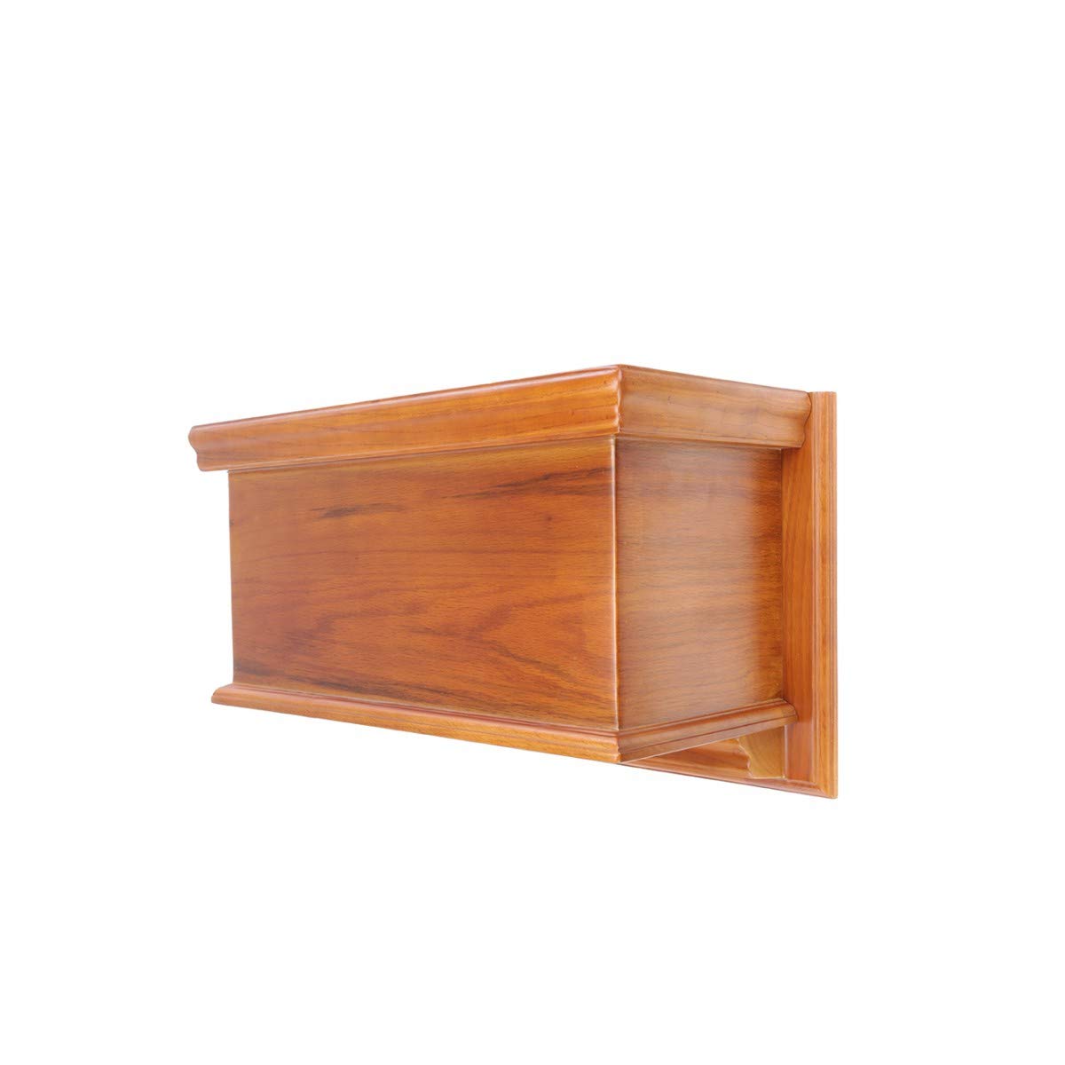 Renovators Supply Light Mahogany Wooden Flat Front Panel High Tank Toilet Replacement Part - Perfect for Vintage Bathroom Renovations and Antique Toilet Repairs