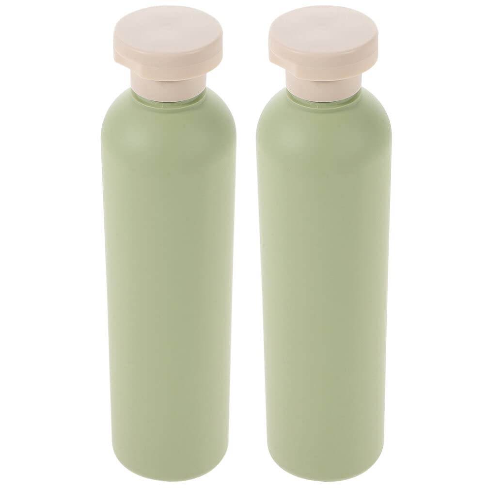 FRCOLOR 2 Pack 260ml Refillable Travel Bottles for Shampoo, Conditioner & Lotion - Leak Proof Squeeze Containers with Dispenser for Toiletries | Perfect for Airplane Carry-On, Gym & Vacation Essentials