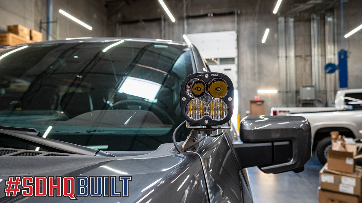 2021-2025 Ford F150 SDHQ Built A-Pillar Light Mounts | Heavy Duty Off-Road LED Light Brackets for Truck Accessories | Perfect for Night Driving & Off-Road Adventures