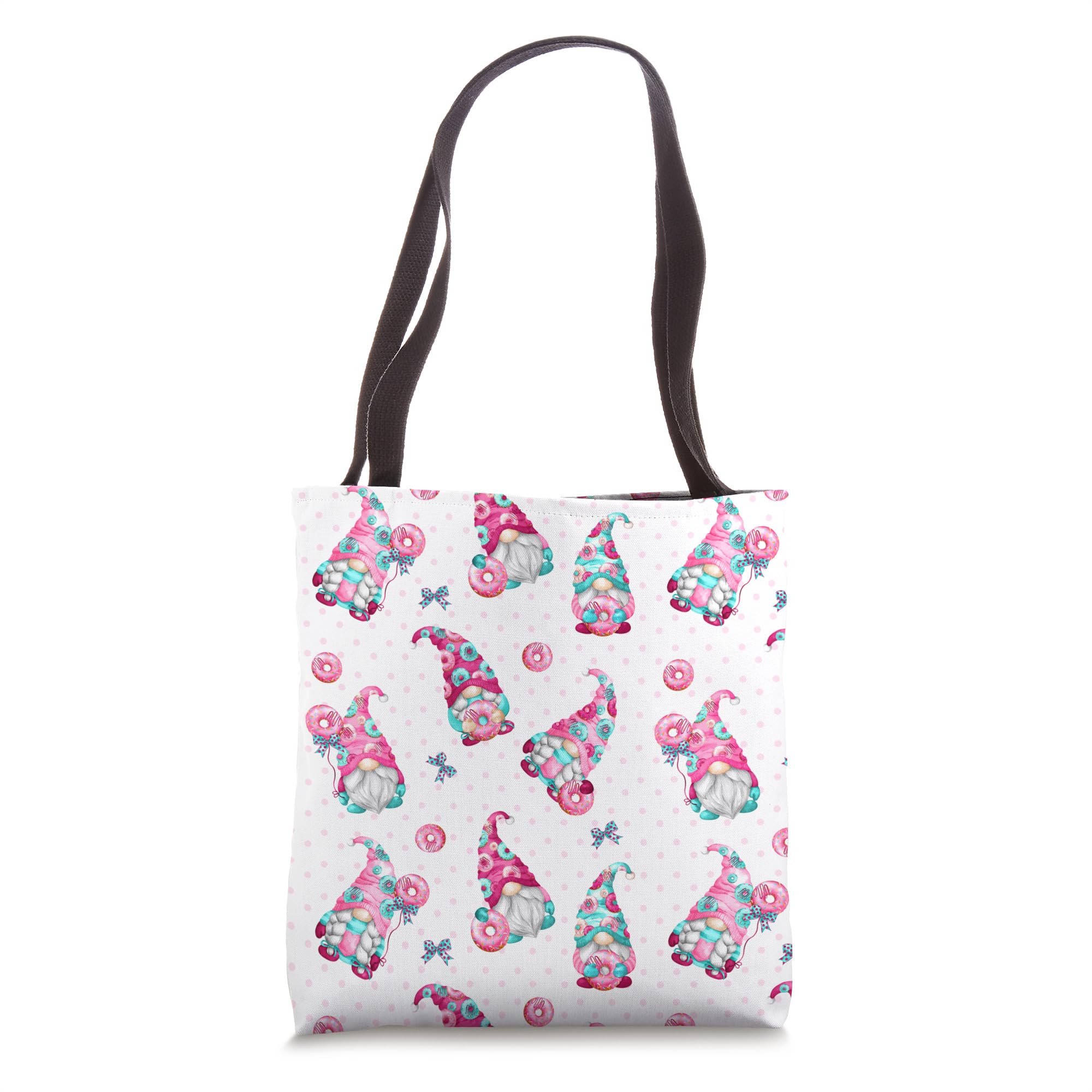 Adorable Donut Gnome Tote Bag for Women - Pink Donut Lover Gift, Perfect for Grocery Shopping, Beach Trips & Everyday Use