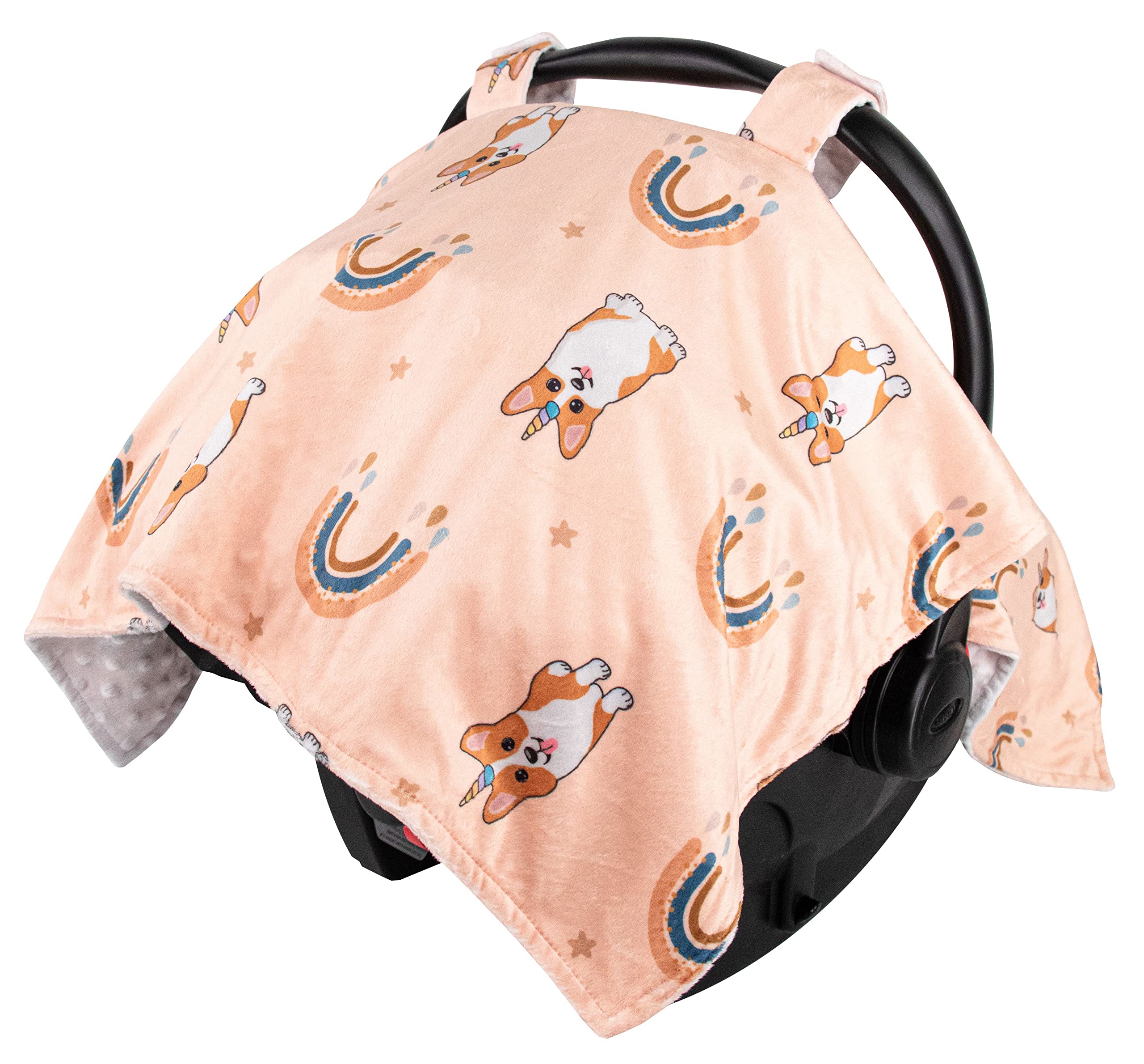 Premium Minky Baby Car Seat Cover - Soft & Cozy 40