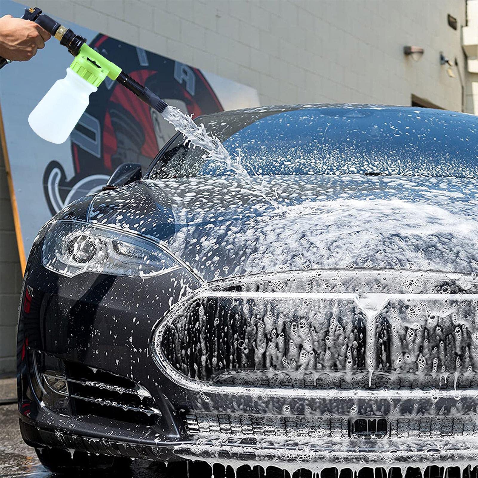 Naysku Car Wash Foam Sprayer with Detachable Large Capacity Tank - Foaming Pump Sprayer for Auto Detailing, Connects to Any Garden Hose - Perfect for Home Car Washing, Motorcycle & RV Cleaning