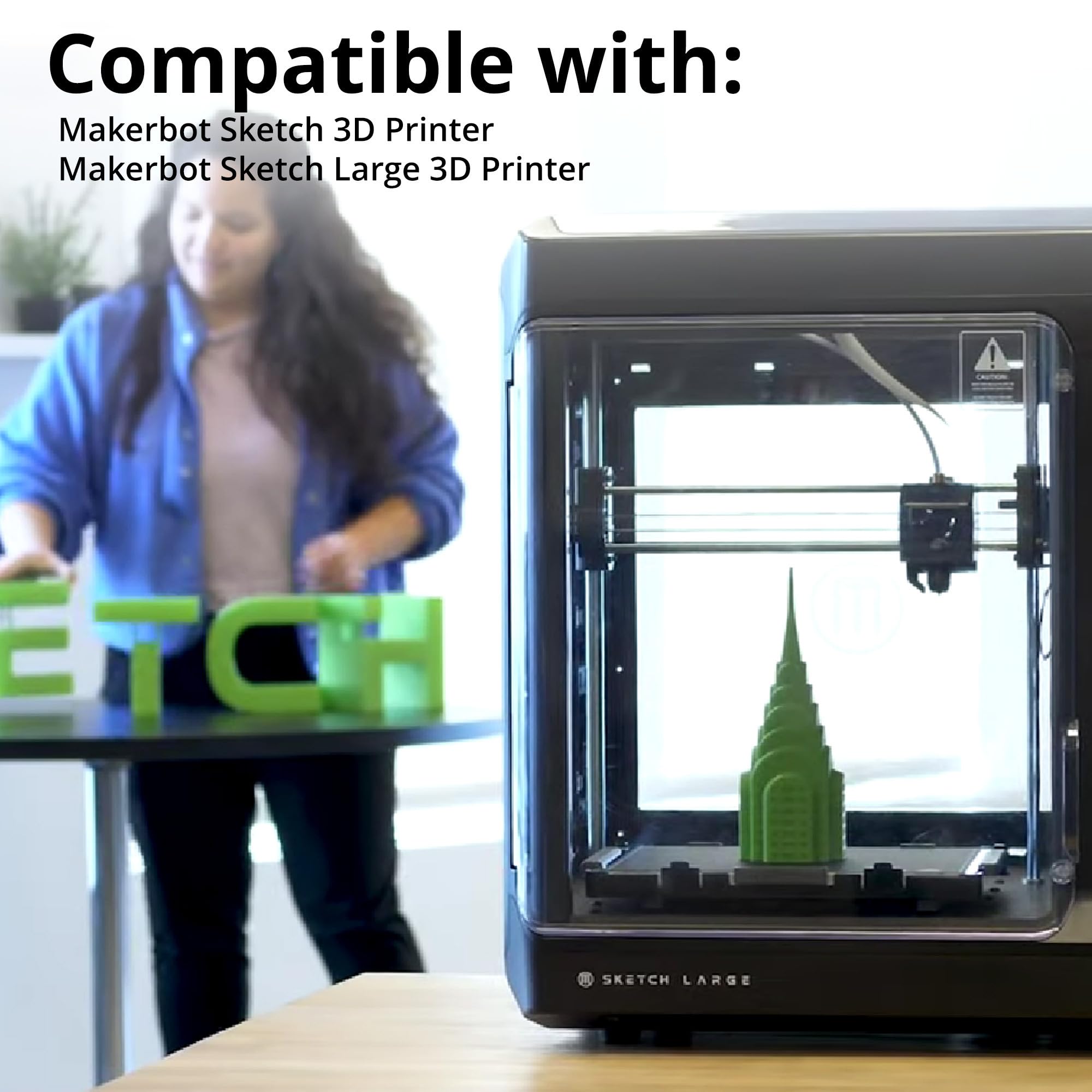 MakerBot 375-0049A Gray PLA Filament - 2.2Lb Spool for Sketch 3D Printer & Sketch Large 3D Printer | Perfect for Prototyping, Educational Projects & Creative Designs