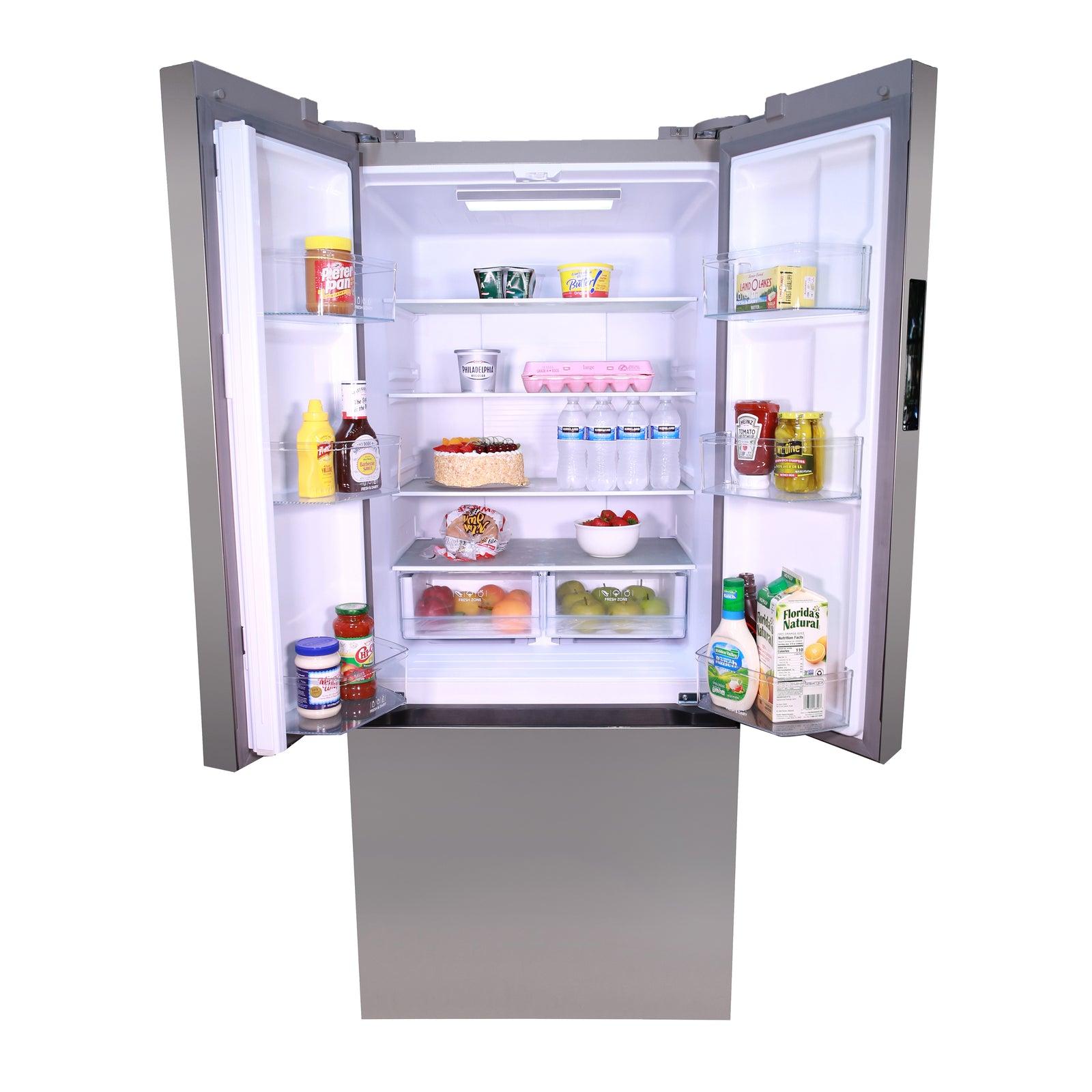 Avanti FFFDS175L3S 17.5 Cu. Ft. Frost Free French Door Refrigerator in Stainless Steel - Energy Efficient Kitchen Appliance for Modern Homes & Restaurants