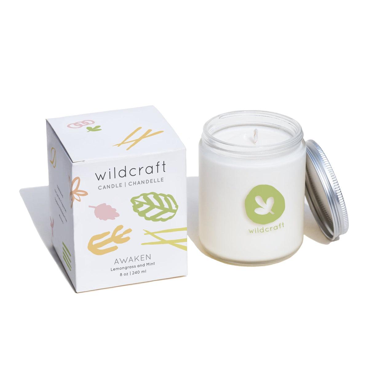 Wildcraft Awaken Scented Candle - Natural Soy Wax Aromatherapy Candle for Relaxation, Meditation & Home Decor | Perfect for Yoga, Spa & Bedroom Ambiance