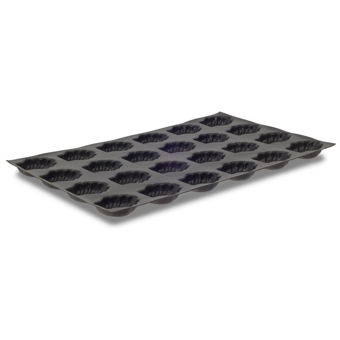 Flexipan Scallops Silicone Baking Mold - 24 Cavity Non-Stick Muffin Pan for Cupcakes, Chocolates & Desserts | Perfect for Home Baking, Party Treats & Holiday Cooking