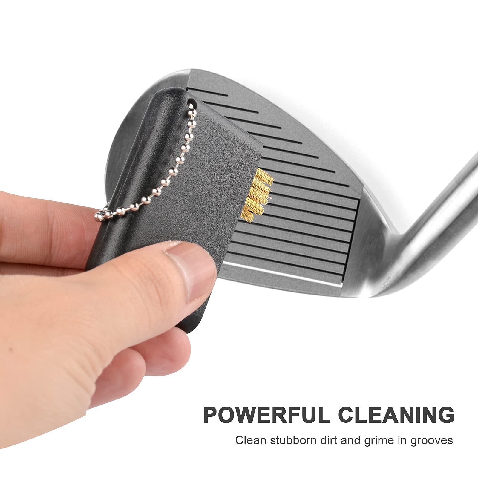 3-in-1 Retractable Golf Club Cleaner Brush - Portable Groove Cleaner & Sharpener Tool (3 Pack) | Perfect for On-Course Cleaning, Club Maintenance & Travel Golf Accessories