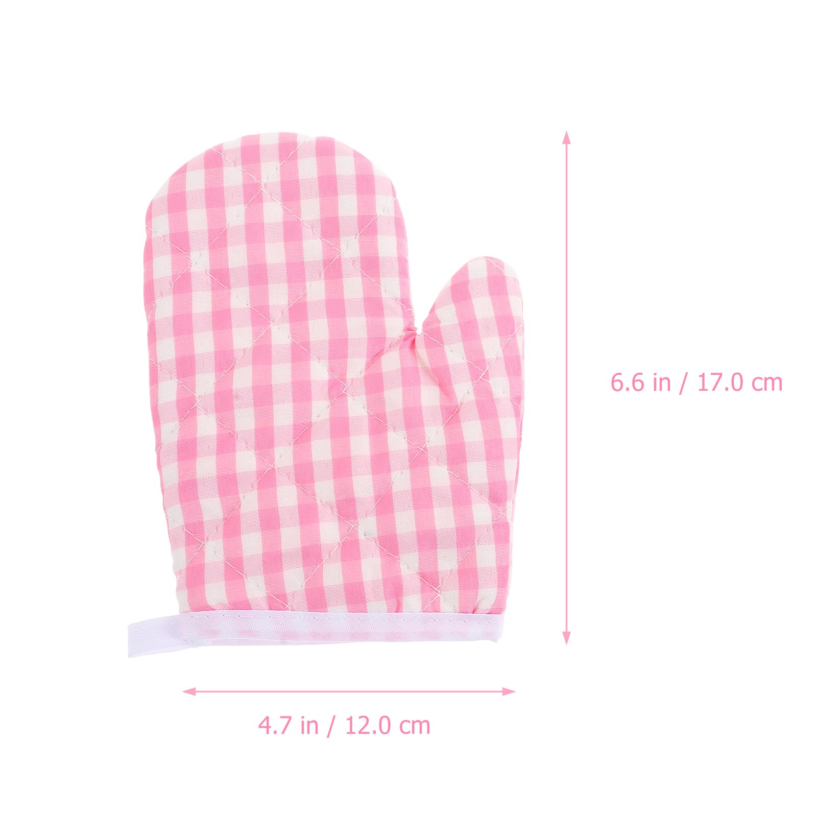 DOITOOL Heat Resistant Kids Oven Mitts - Pink Baking Gloves for Children, Microwave Safe Kitchen Mittens for Cooking, Baking & BBQ - Perfect for Little Chefs & Family Kitchen Activities