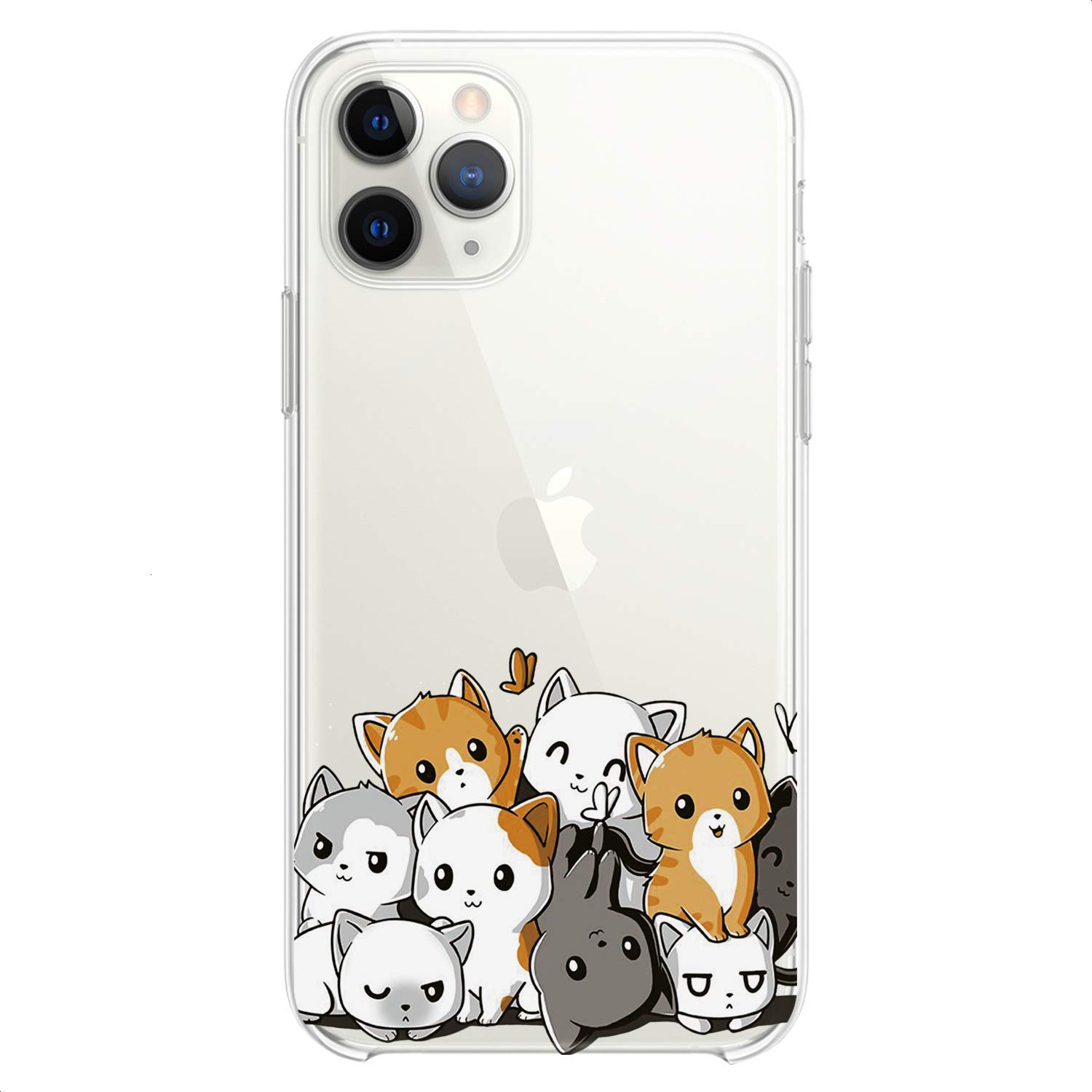 Premium TPU Phone Case for iPhone 16/15/14/13/12/11 Pro Max/Plus/Mini/XS/XR/X/8/7/6/5/SE - Cute Kawaii Cat Design with Slim Flexible Silicone Protection | Perfect for Kids, Teens & Animal Lovers - School, Work & Everyday Use