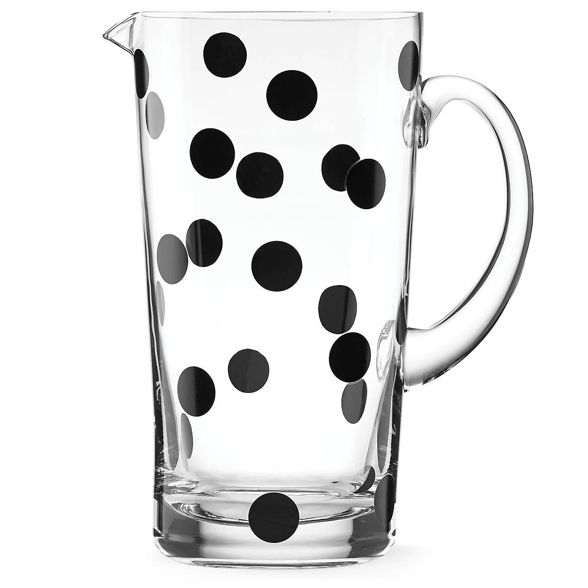 Deco Dot Glass Pitcher - Elegant Water Pitcher for Home, Kitchen & Dining - Perfect for Iced Tea, Lemonade & Party Drinks