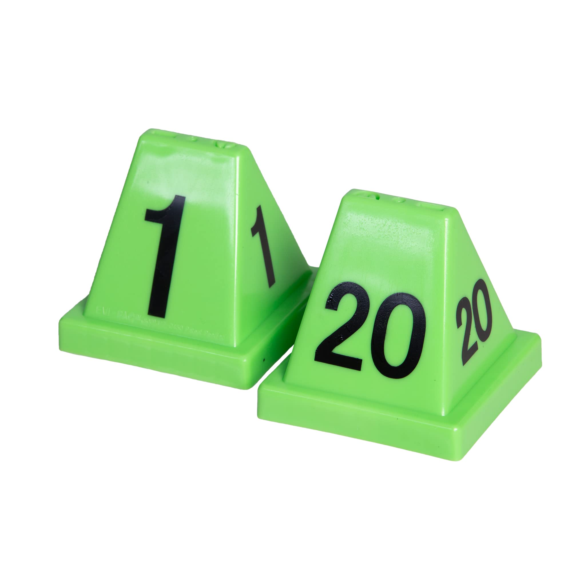 Forensics Source Crime Scene Evidence Marker Versa Cones - Set of 20 Numbered Green Cones for Police Investigations, Accident Reconstruction & Forensic Training
