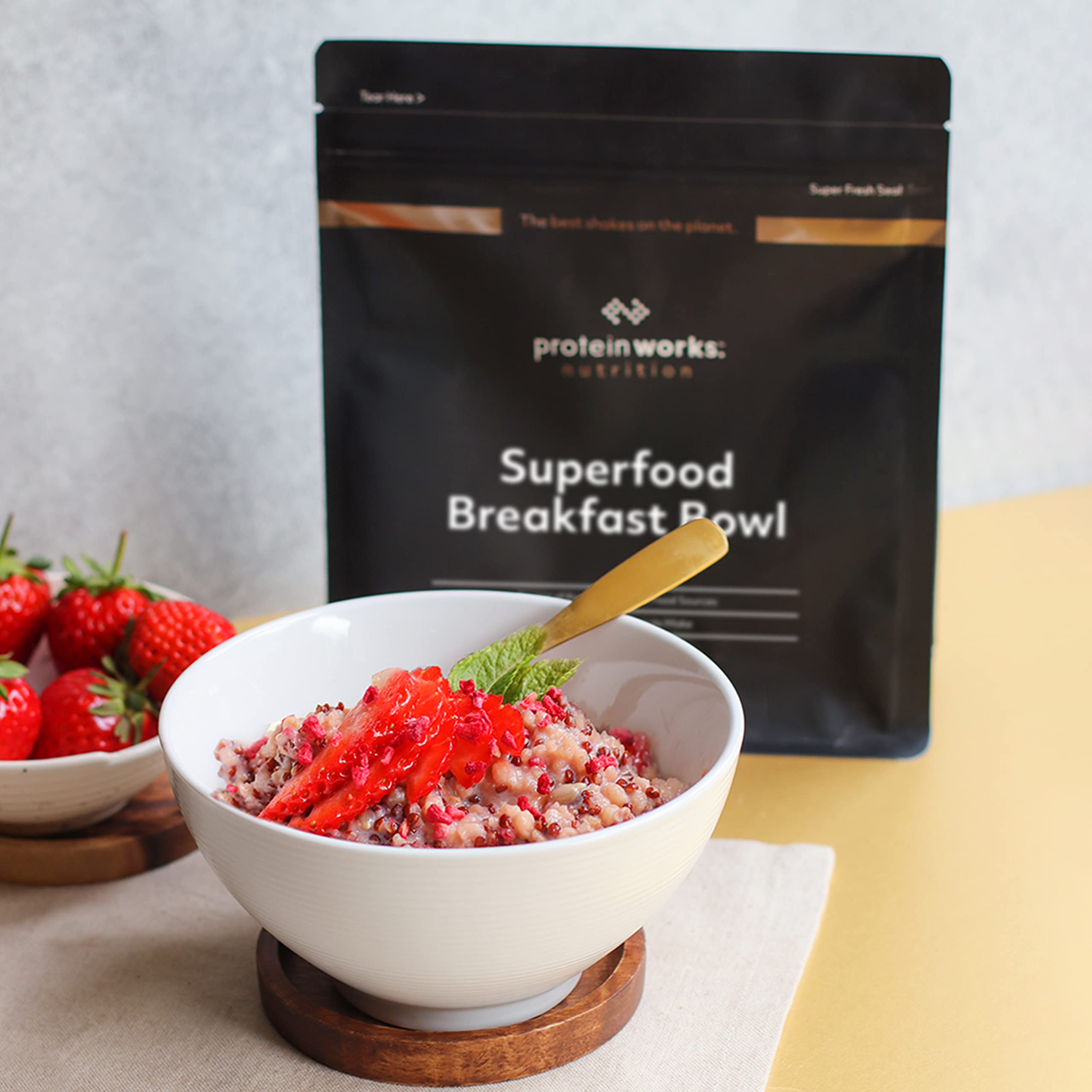 THE PROTEIN WORKS Superfood Breakfast Bowl - High Protein Vegan Gluten-Free Meal for Weight Loss & Energy Boost - Perfect for Busy Mornings, Post-Workout Recovery & Healthy On-The-Go Breakfast