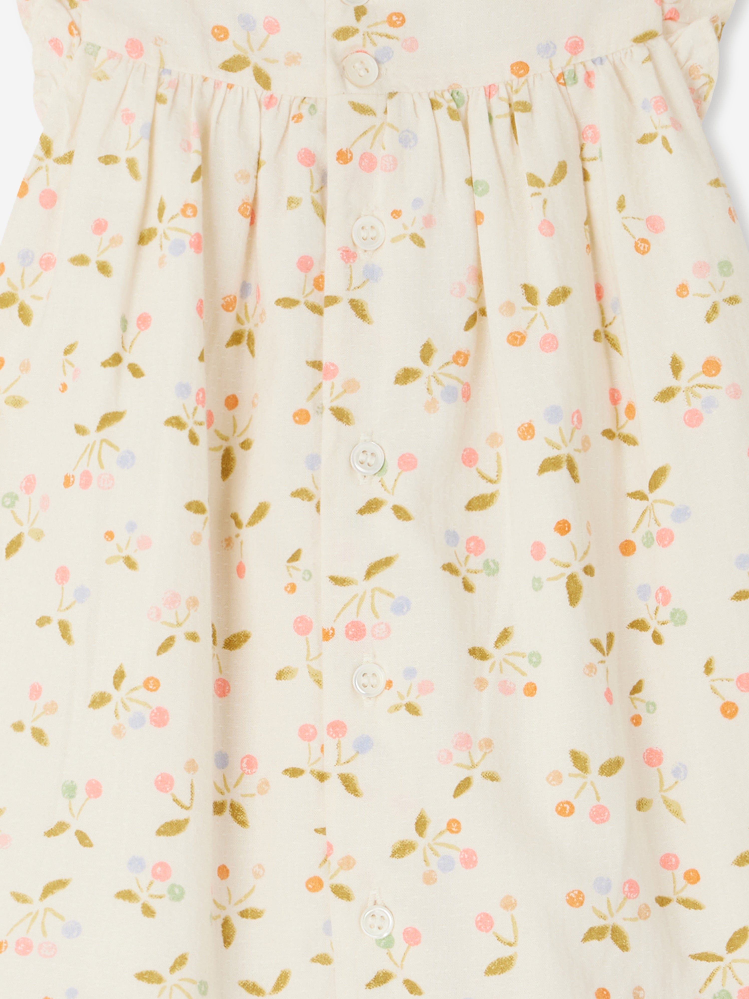 Baby Girls Ivory Cotton Dress - Soft & Comfortable for Parties, Photos & Everyday Wear