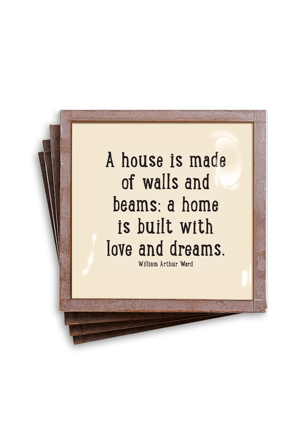 Copper & Glass Coasters Set of 4 - Elegant Home Decor for Coffee Tables, Bars & Living Room - Perfect Gift for Housewarming & Weddings