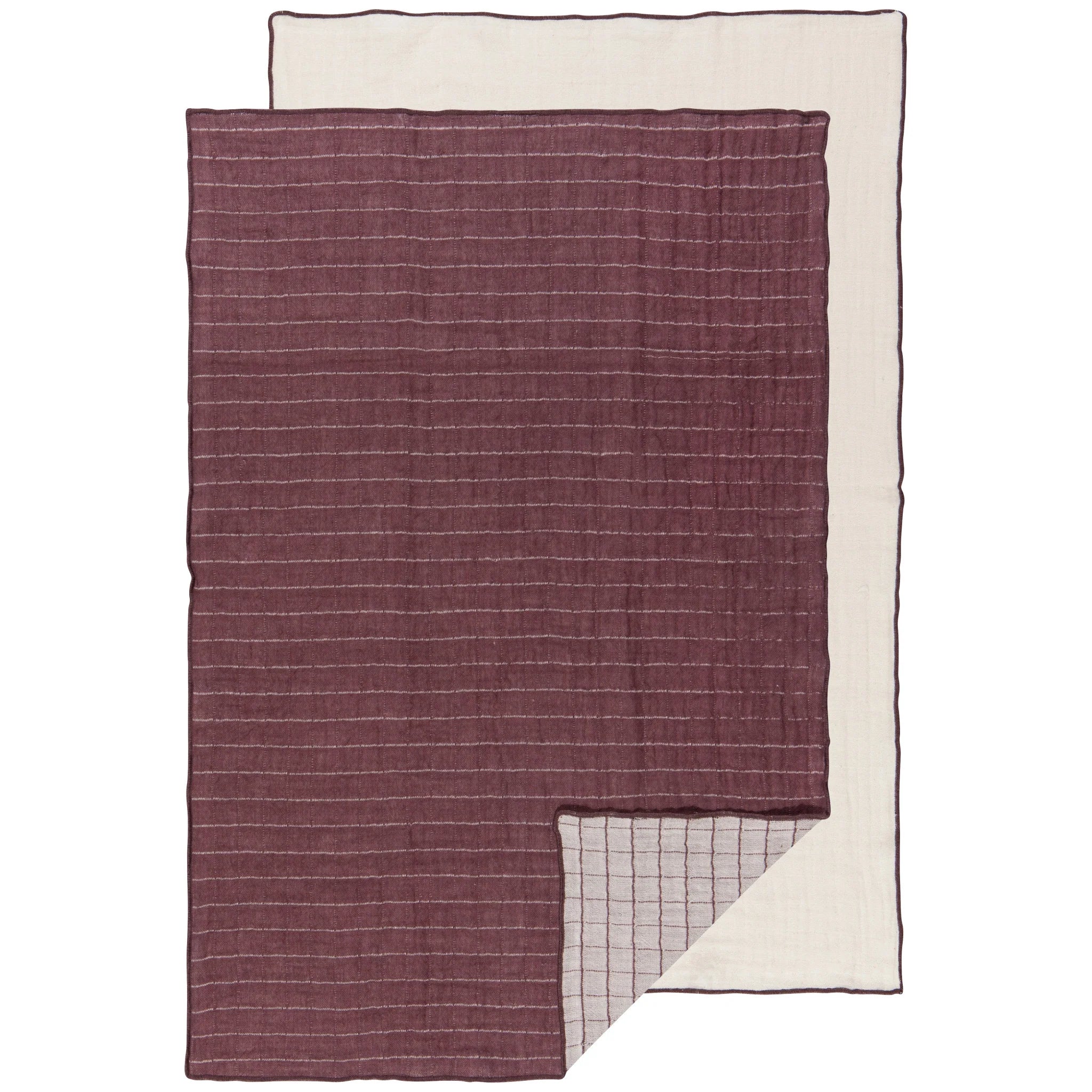 Premium Danica Heirloom Double Weave Cotton Dish Towels Set of 2 - Ultra Absorbent Kitchen Towels for Drying Dishes & Cleaning (Ash Plum) | Perfect for Farmhouse & Modern Kitchens