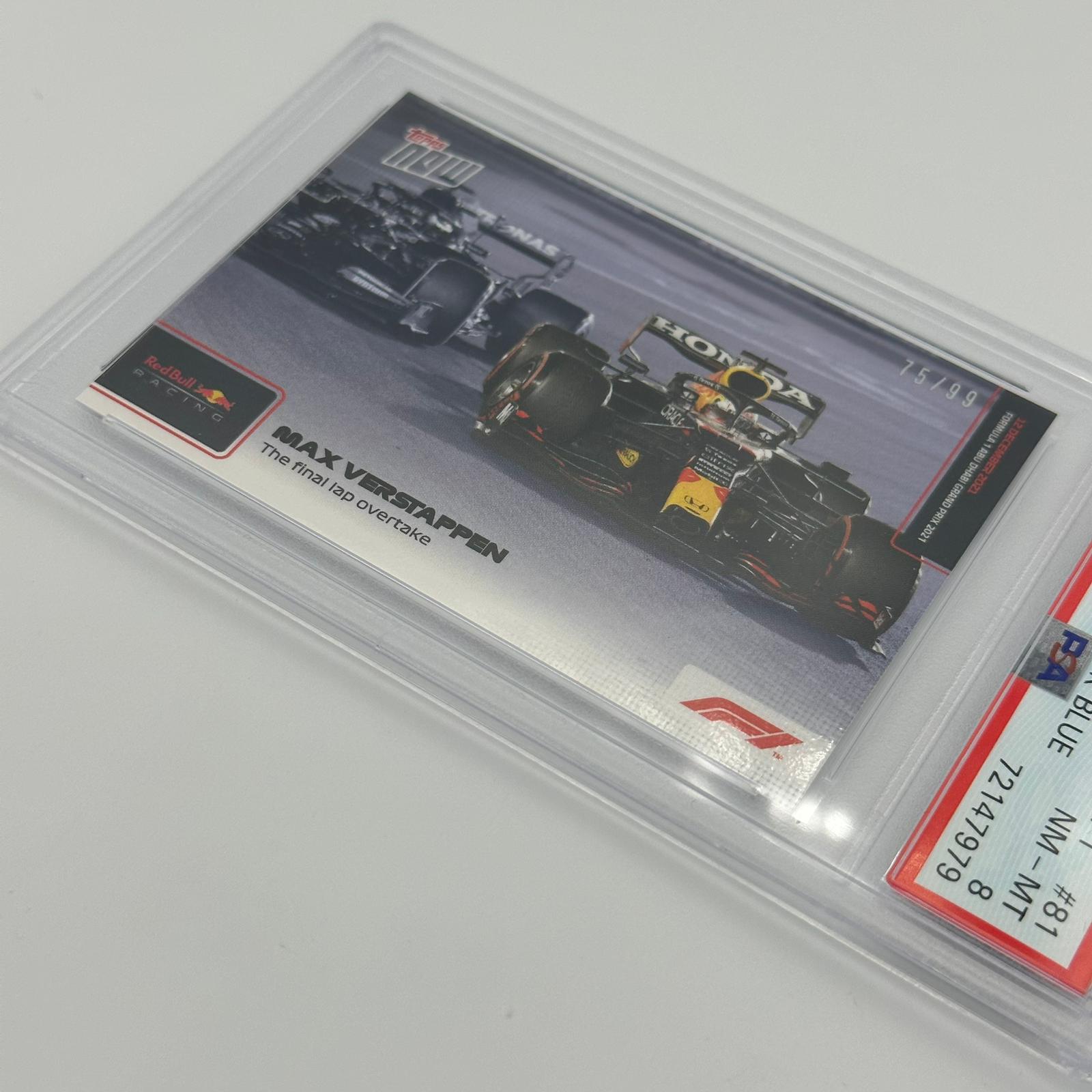 PSA 8 Graded 75/99 The Final Lap Overtake #81 Racing Card - Perfect for Collectors, Sports Memorabilia Enthusiasts & NASCAR Fans