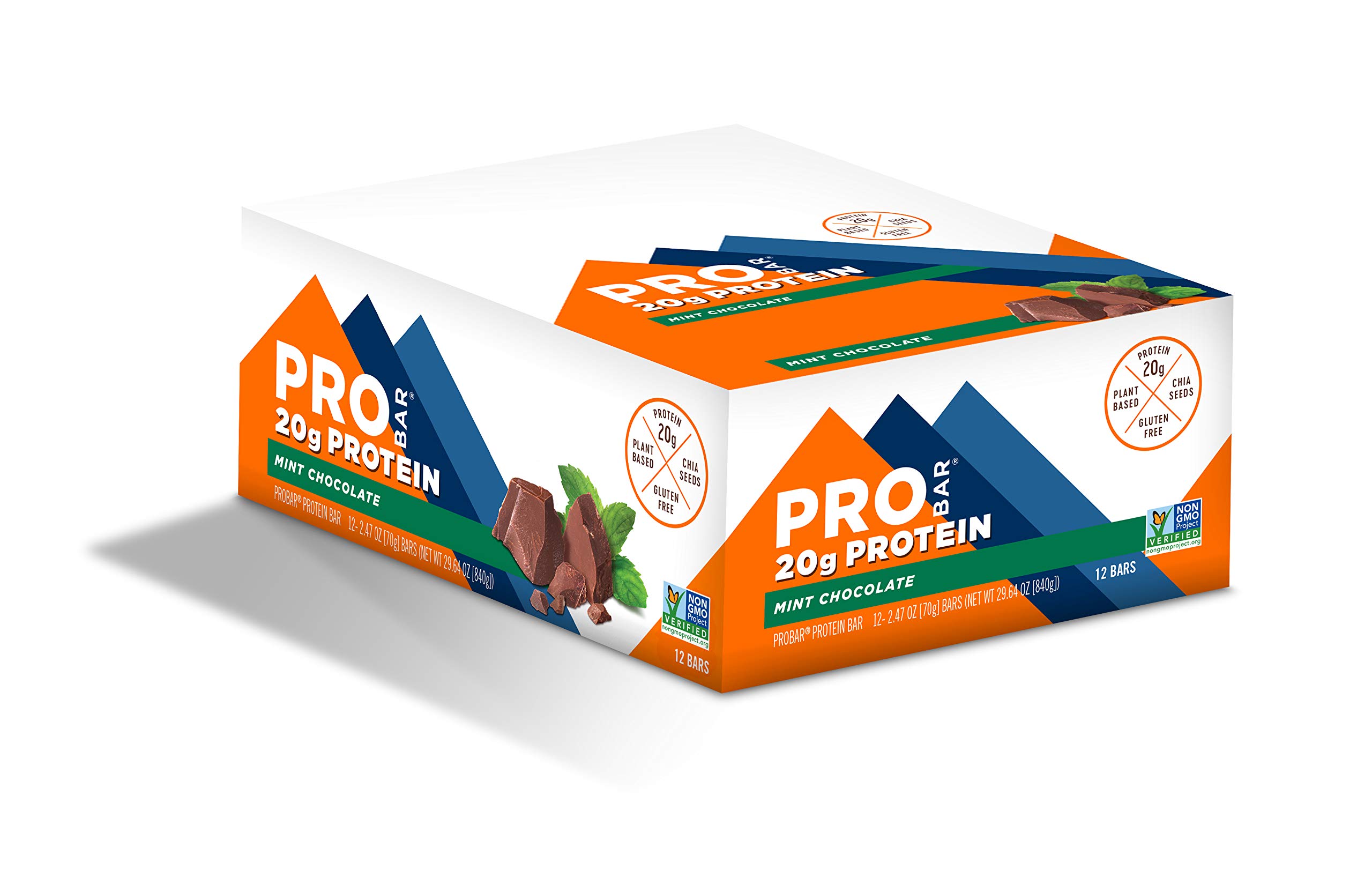 Organic Mint Chocolate Core Bar by Probar - 12 Pack (2.46 oz Each) | Gluten-Free Energy Snack for Hiking, Camping & On-The-Go Nutrition