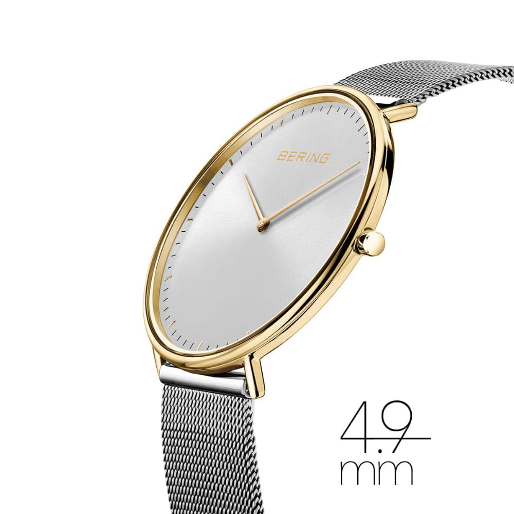 Bering Classic Silver Dial Women's Watch with Milanese Strap 15739-010 - Elegant Timepiece for Office, Party & Everyday Wear