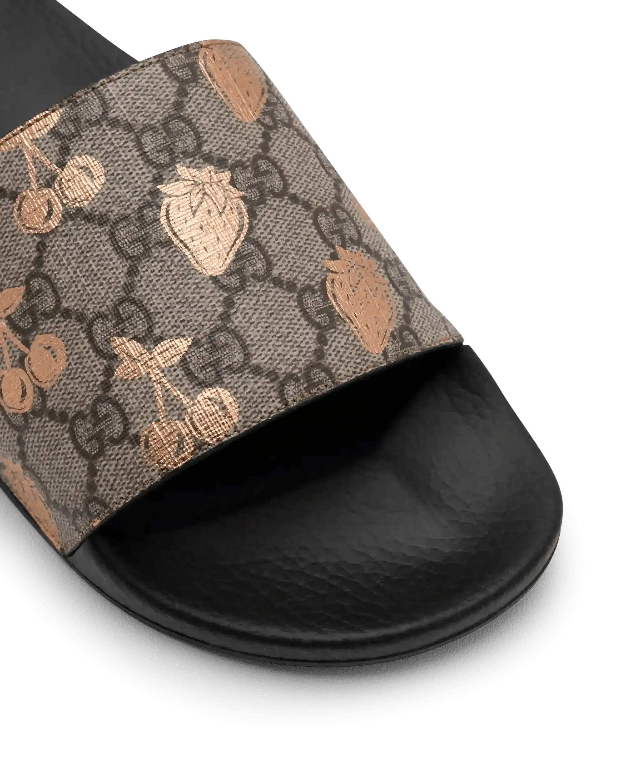 GG Supreme Fruit Print Slides - Comfortable Summer Sandals for Women, Beach Pool Slides with Non-Slip Sole | Perfect for Vacation, Backyard Lounging & Casual Outings