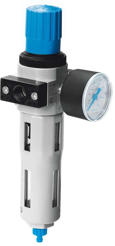 FESTO LFR-D-5M-MINI-A 546455 Compact Air Filter Regulator Combination - Oil-Free Pneumatic System Component for Industrial Automation & Machinery