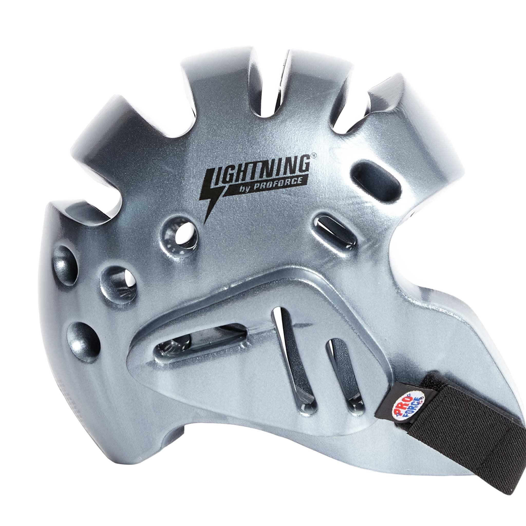 ProForce Lightning Sparring Headgear - Silver - Medium | Boxing & MMA Training Gear for Adults | Perfect for Sparring, Kickboxing & Martial Arts Practice