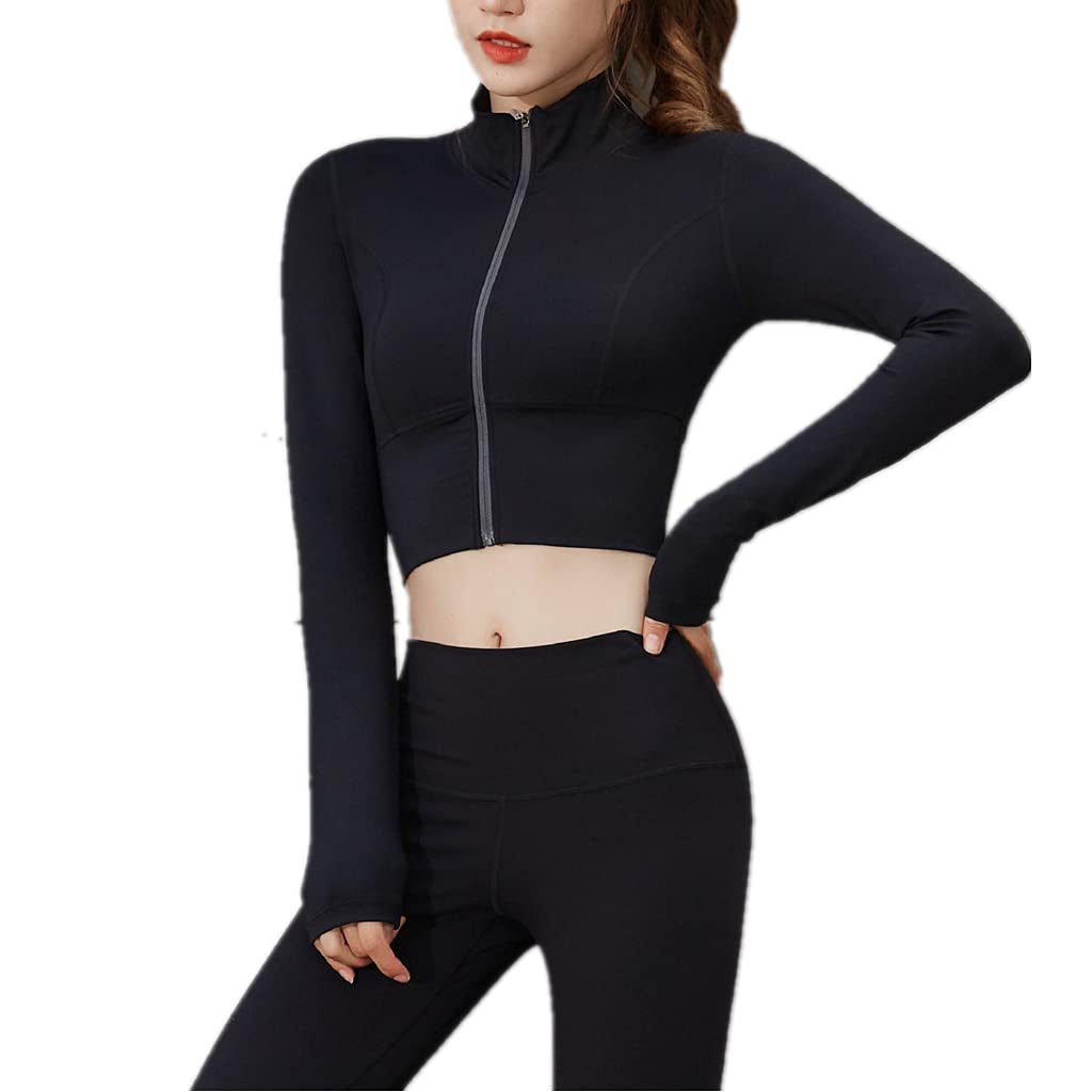 Women's Lightweight Stretchy Athletic Jacket - Full Zip Running & Workout Track Jacket for Gym, Jogging & Outdoor Activities