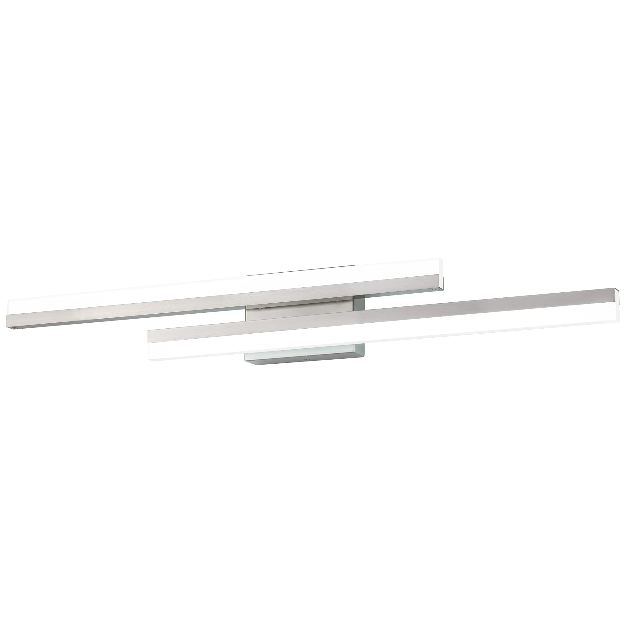 32 Inch Modern LED Vanity Light Fixtures for Bathroom - Brushed Nickel Bathroom Lighting with 6000K Cool White - Perfect for Makeup, Shaving & Spa-Like Ambiance