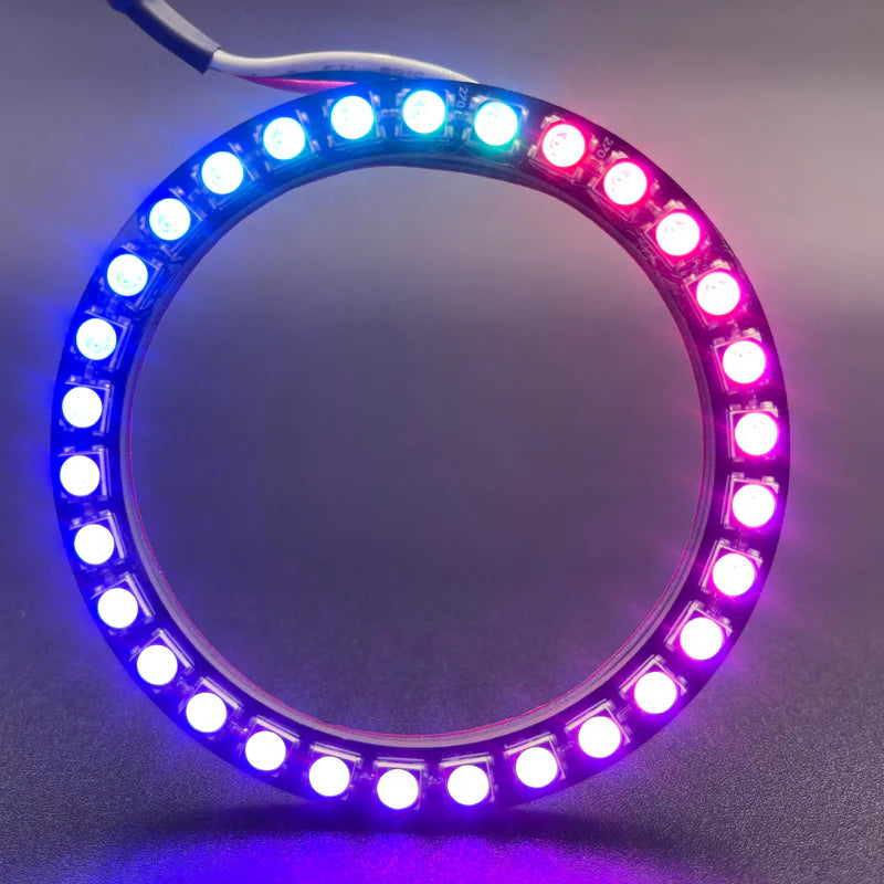 Jeep Wrangler JK Multicolor LED Halo Headlight Kit - Waterproof Surface Mount for 2007-2017 Models - Off-Road & Night Driving Upgrade