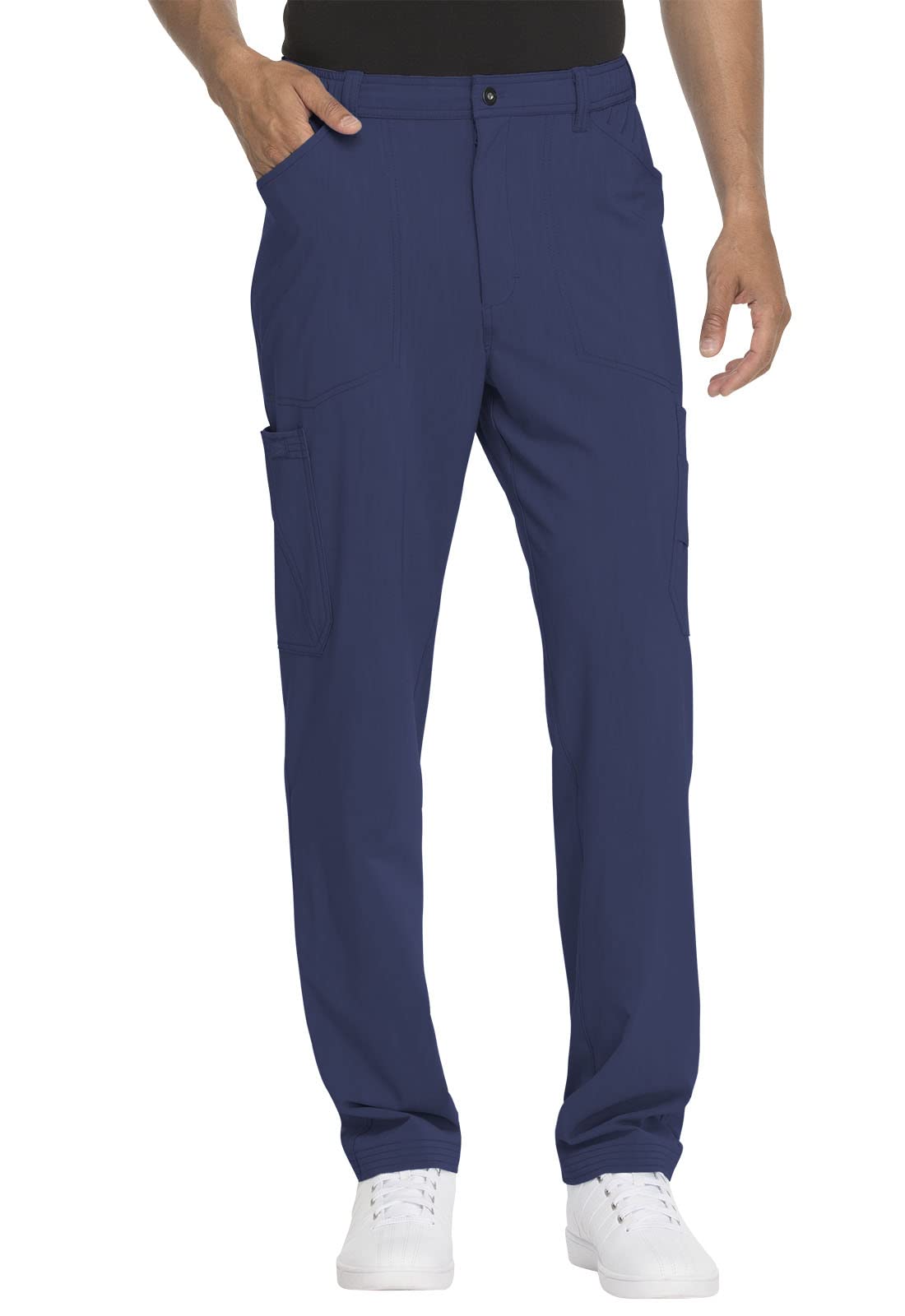 Dickies DK205 Men's Straight Leg Scrubs Pants with Zip Fly & Cargo Pockets - Comfortable Medical Workwear for Doctors, Nurses & Healthcare Professionals